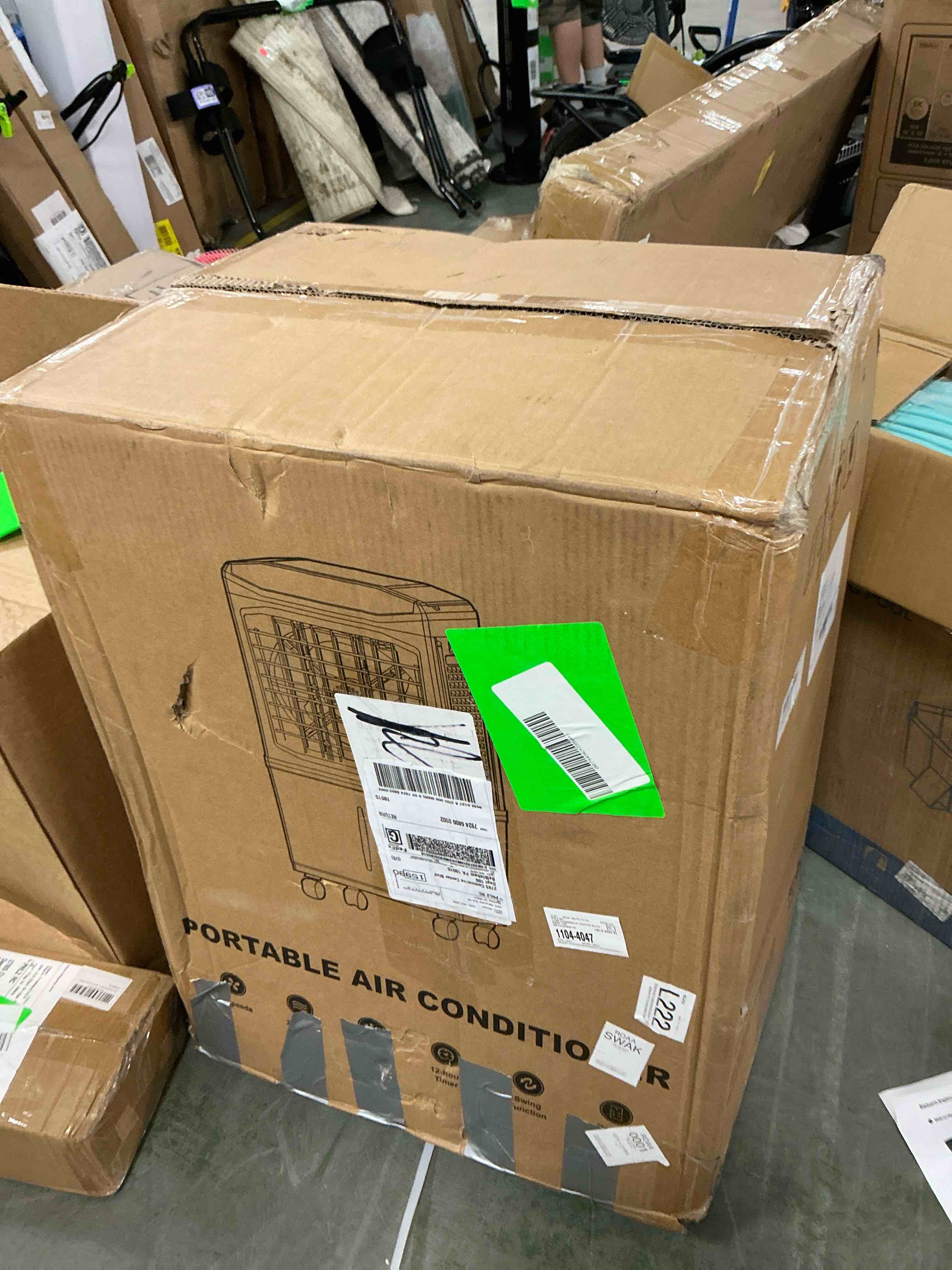 Condition photo showing Good Condition for cooler fan 90° auto swing air cooling fan 7 gal water tank for 30h cooling 3 modes & 3 speeds 12h timer