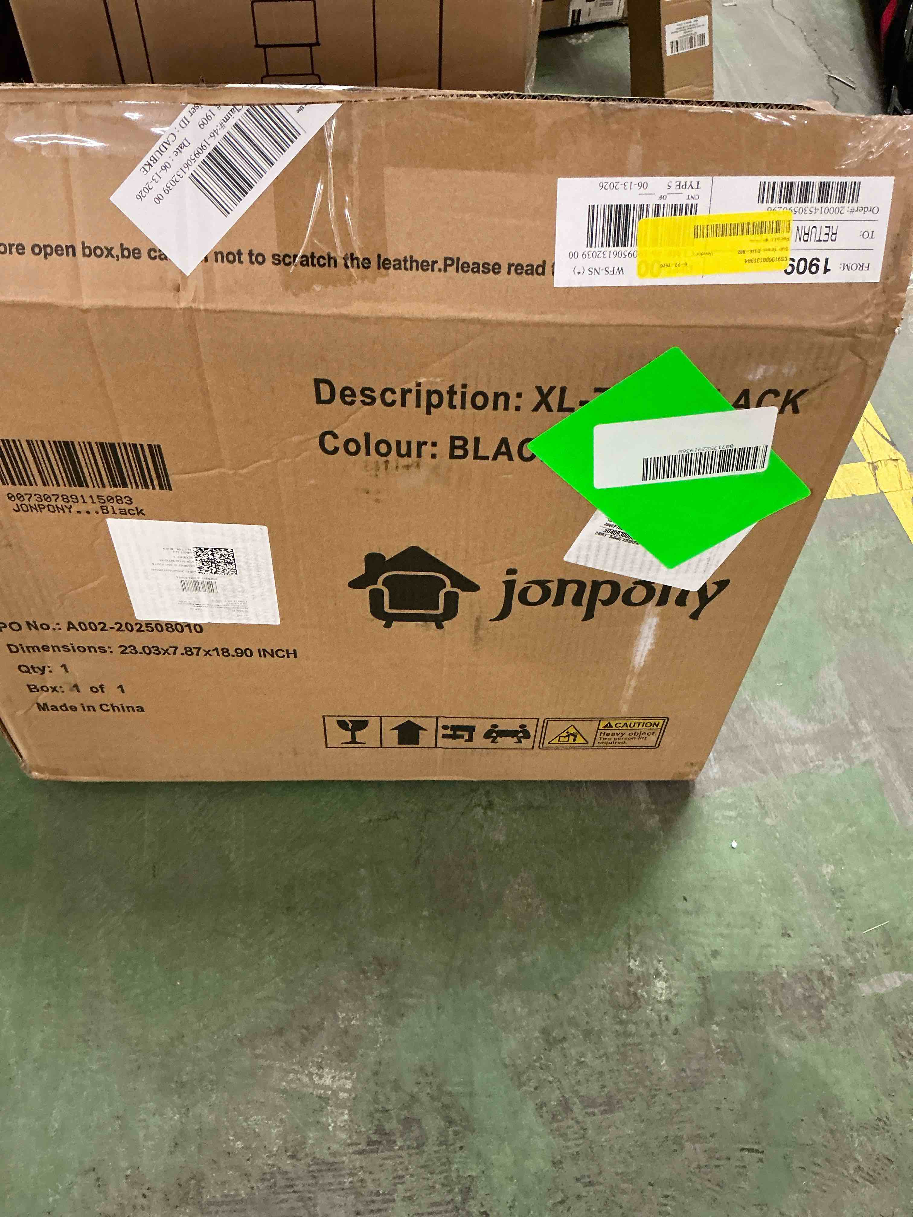 Condition photo showing New/Like New for jonpony big and tall office chair wide seat ergonomic computer desk chair high back executive leather chair adjustable task chair lumbar back support 8 hours heavy duty design,black