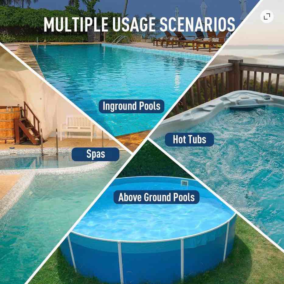 Condition photo showing New/Like New for 2025 upgraded handheld pool vacuum cleaner for above ground & inground pools - cordless pool cleaner w/18.5gpm suction, telescoping pole(20-69in), 2 brush heads - ideal for spas & hot tubs