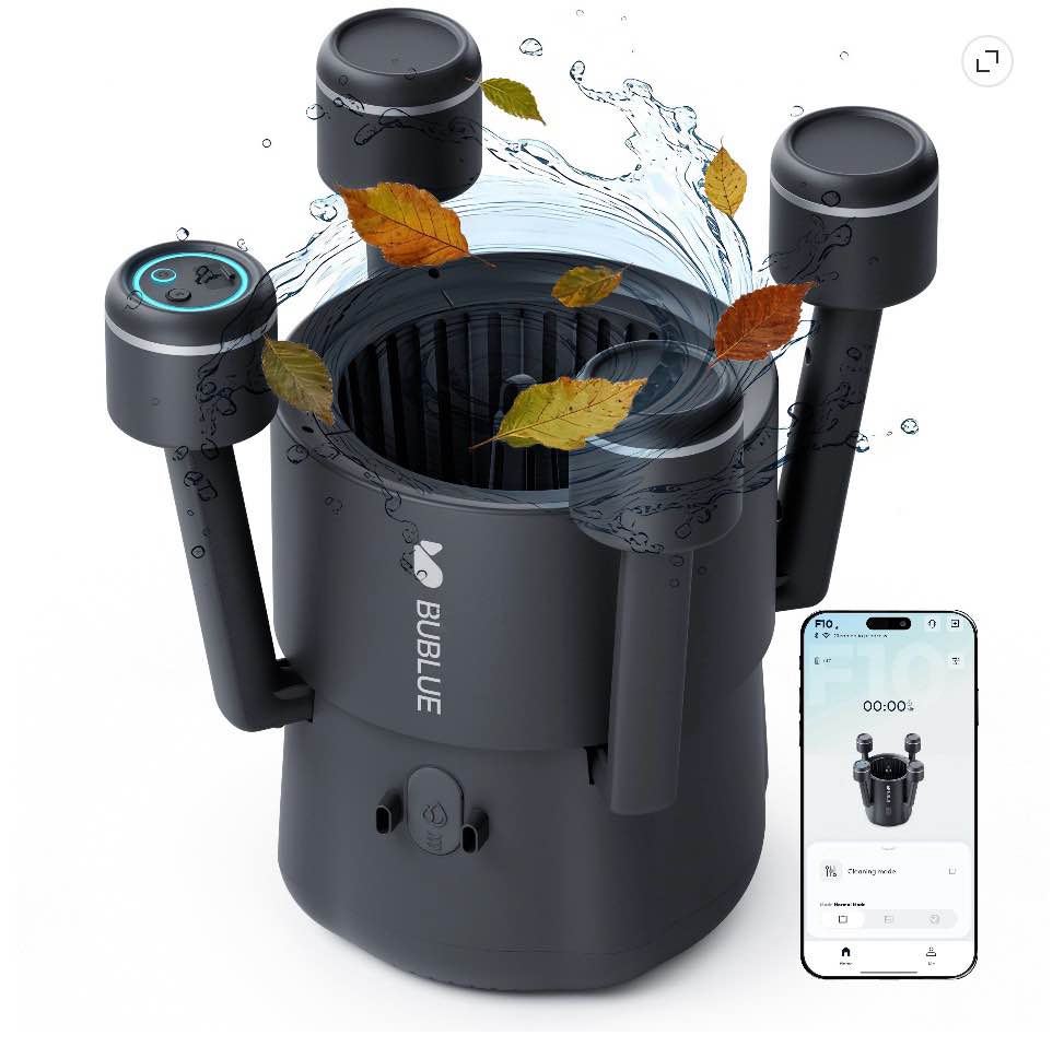 Condition photo showing New/Like New for buvortex v5 robotic surface skimmer, pool cleaner with powerful suction, dual motor, 5l filter, dual cleaning modes, smart app control, one-tap docking, led, ai navigation