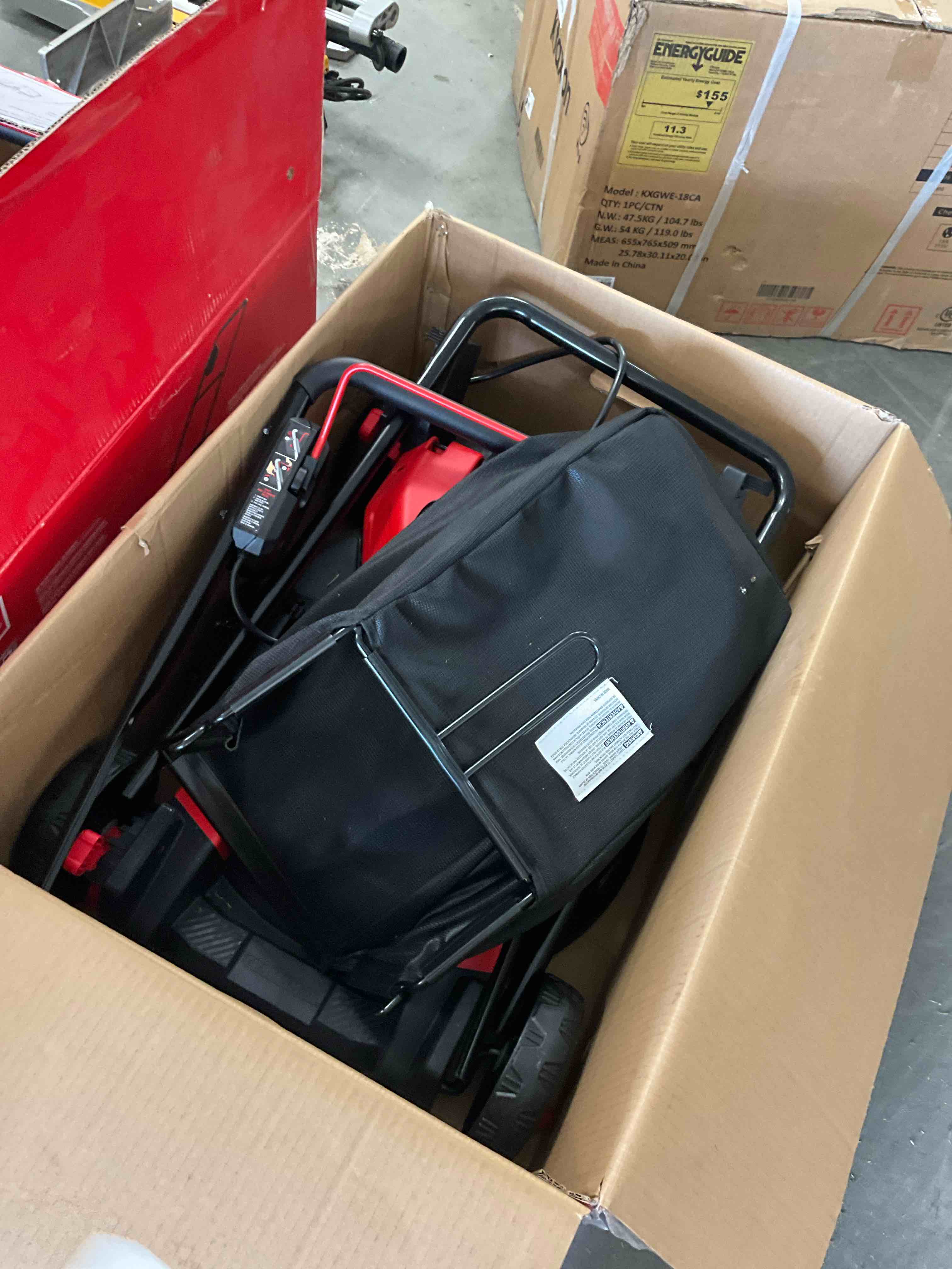 Condition photo showing As Is for craftsman v20 max 20 in. 20 volt battery lawn mower kit (battery & charger) - case of: 1;