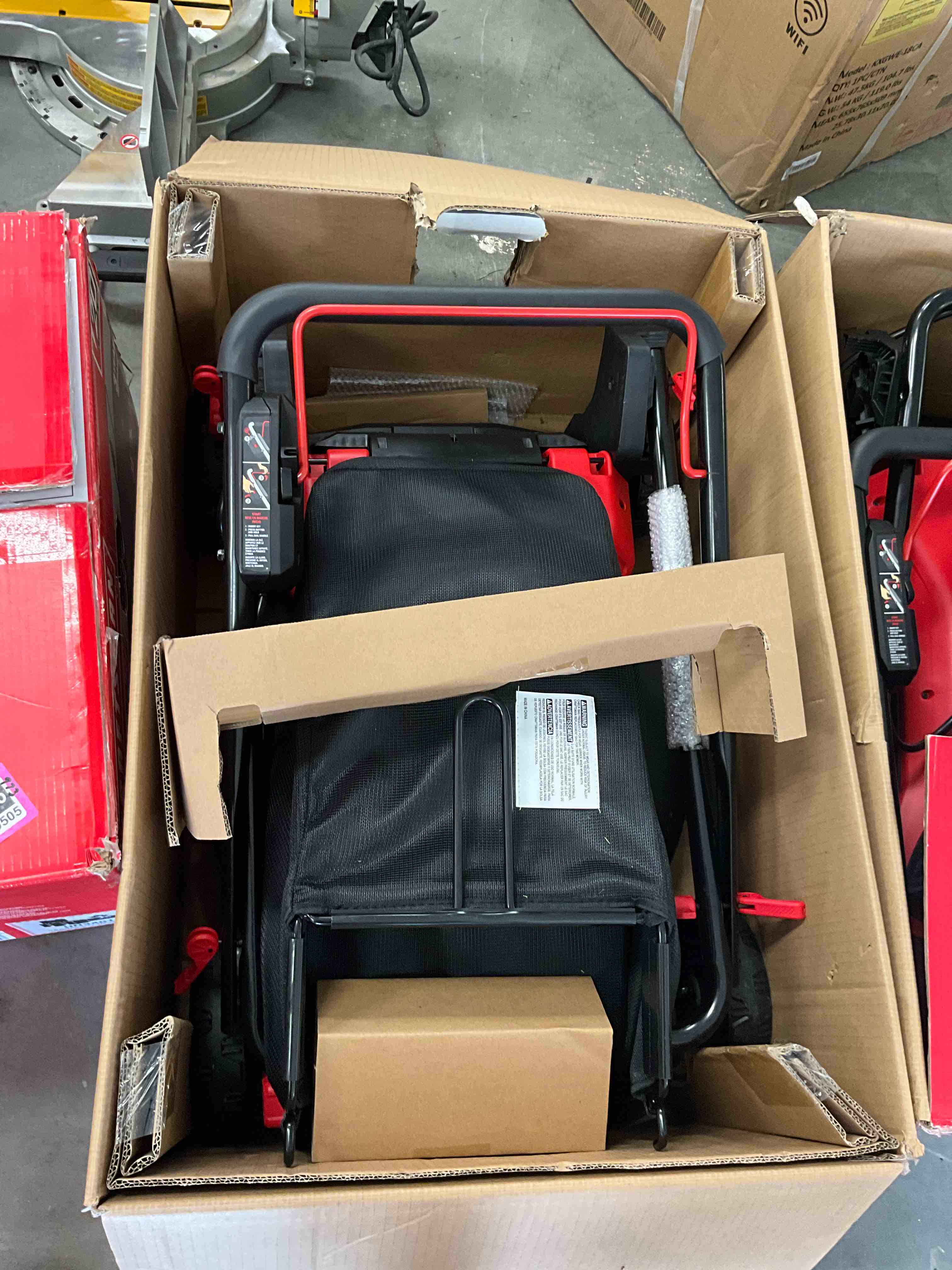 Condition photo showing As Is for craftsman v20 max 20 in. 20 volt battery lawn mower kit (battery & charger) - case of: 1;