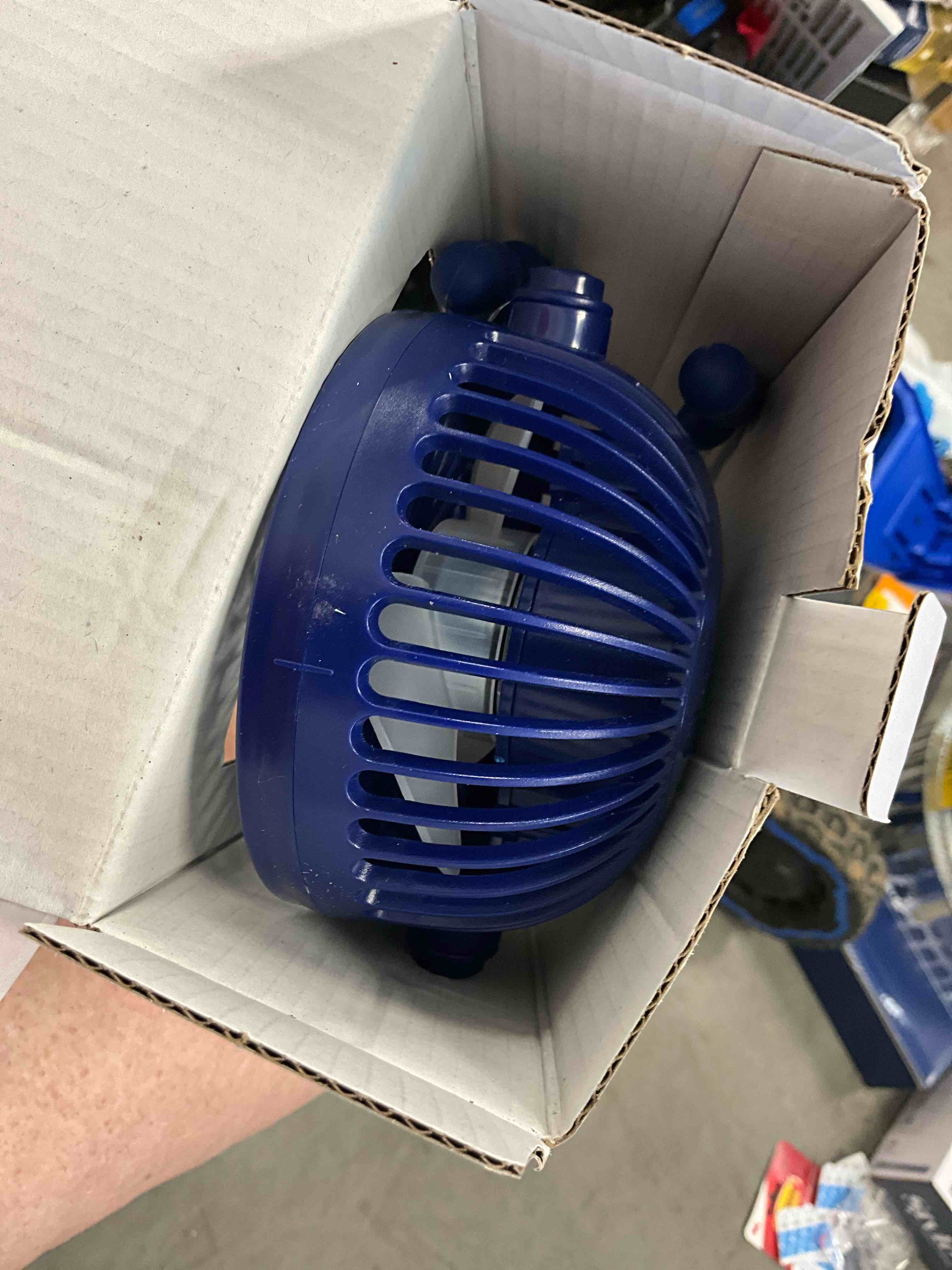 Condition photo showing Good Condition for lowe's essentials 5-in indoor/outdoor personal fan, usb powered, in blue