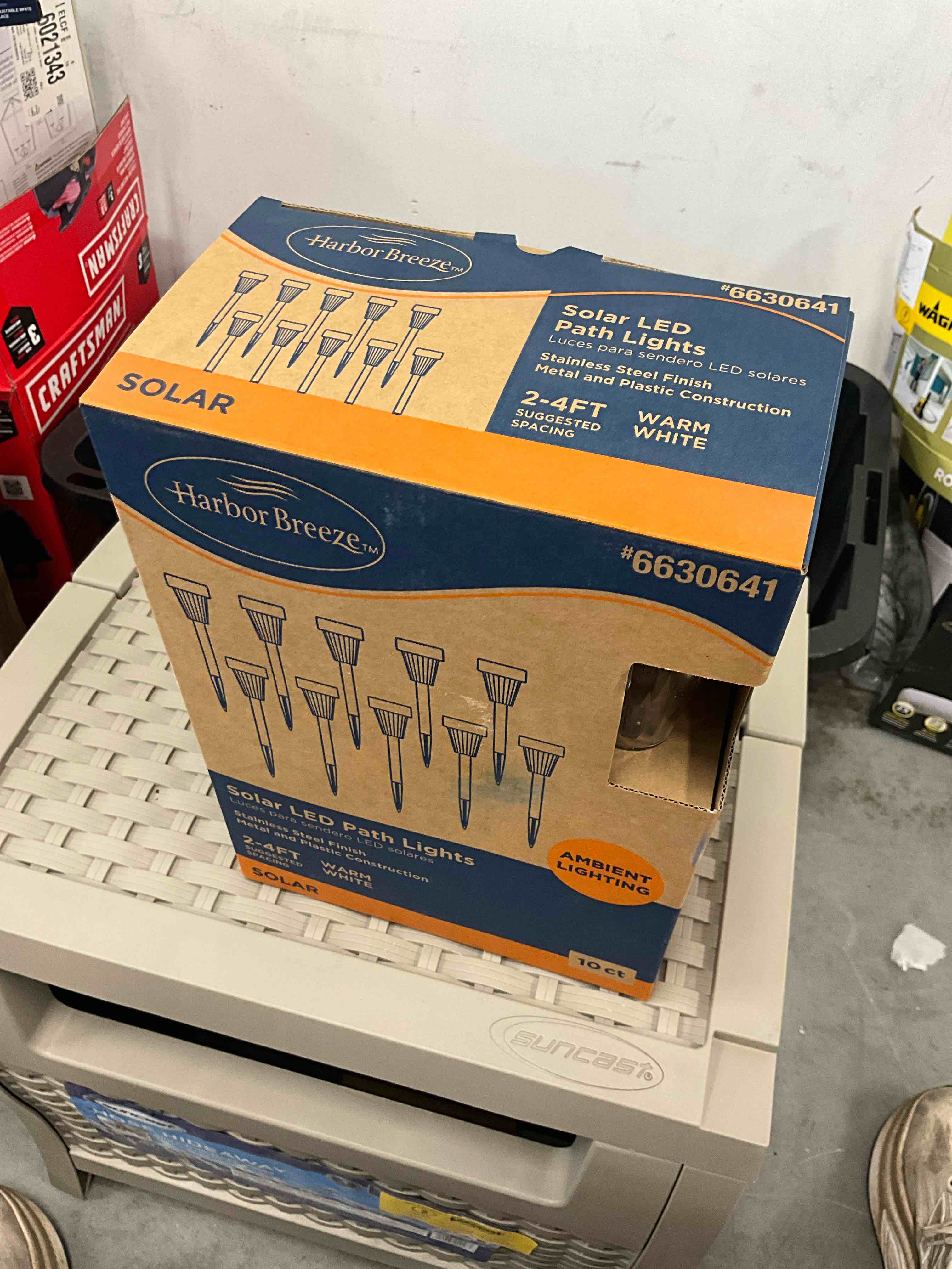 Condition photo showing Good Condition for harbor breeze 10 -pack 1 -lumens silver solar led outdoor path light kit 3000-k