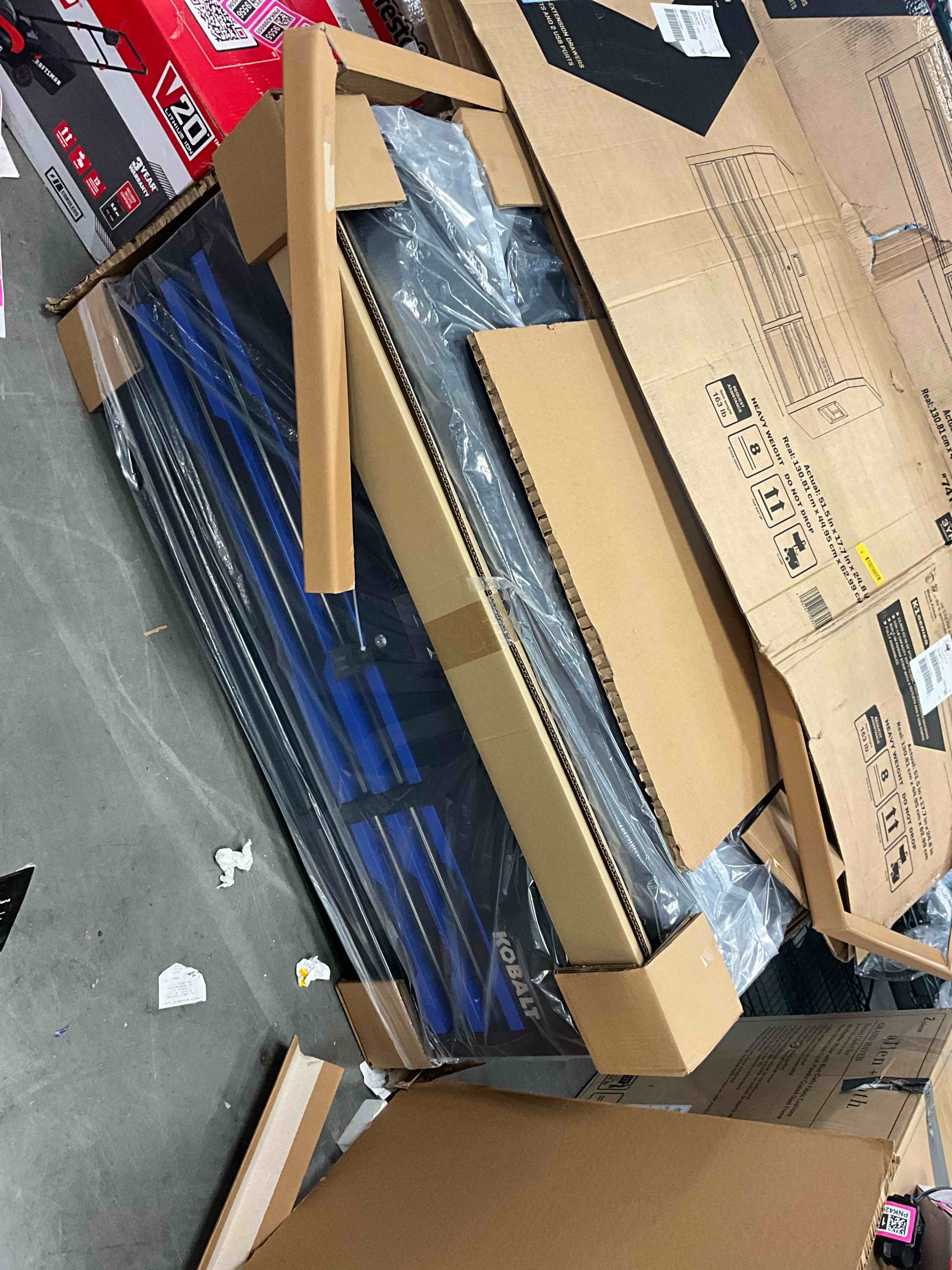 Condition photo showing New/Like New for kobalt k1 51.5-in w x 24.8-in h x 17.7-in d steel tool chest ( powder coated )