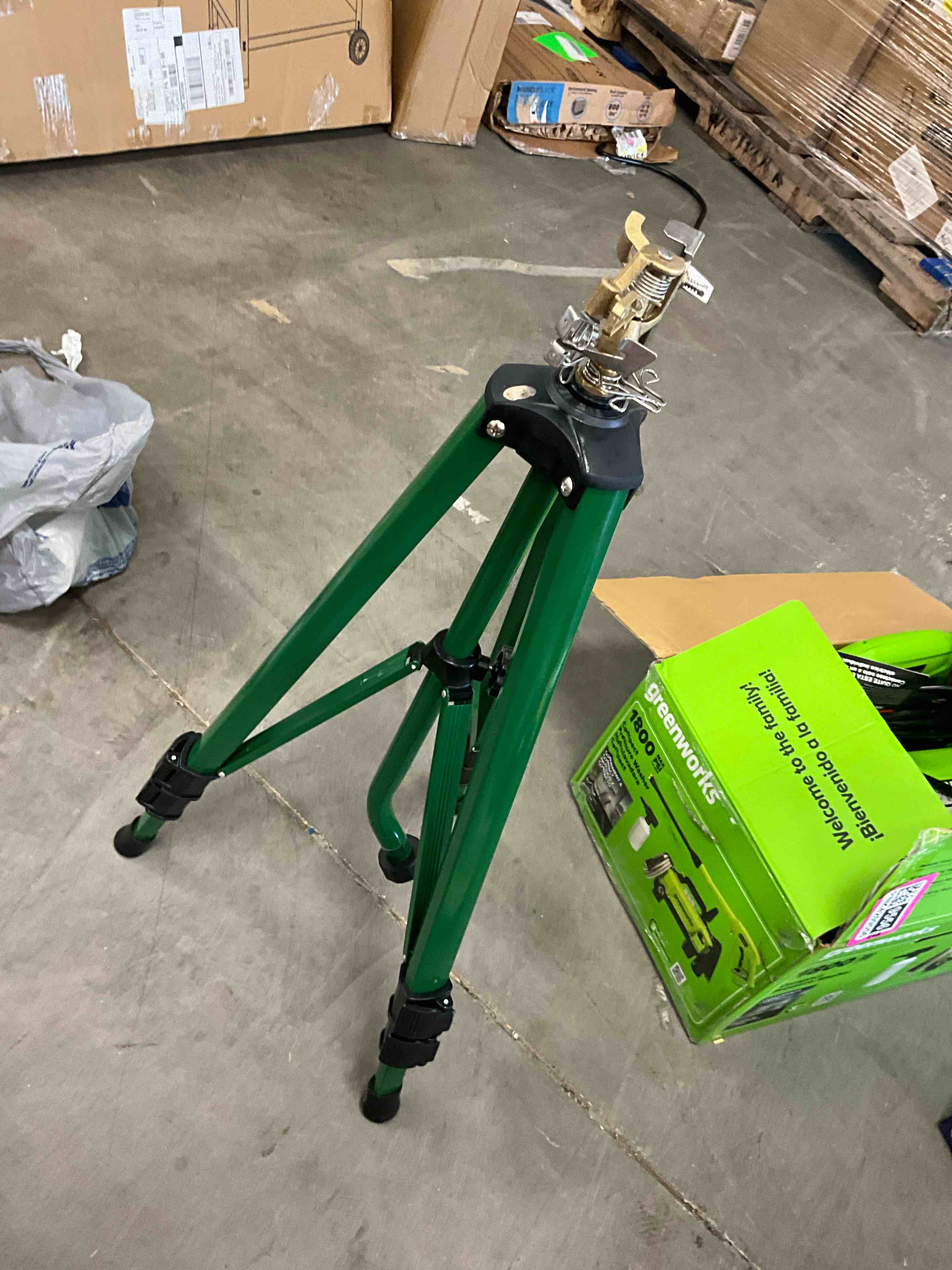 Condition photo showing Good Condition for orbit sprinkler 5000-sq ft impulse tripod lawn sprinkler