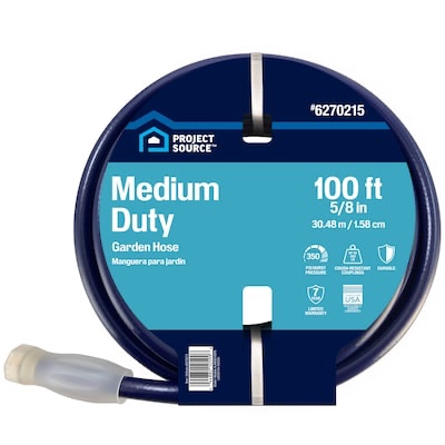 project source 5/8-in x 100-ft medium -duty vinyl blue hose