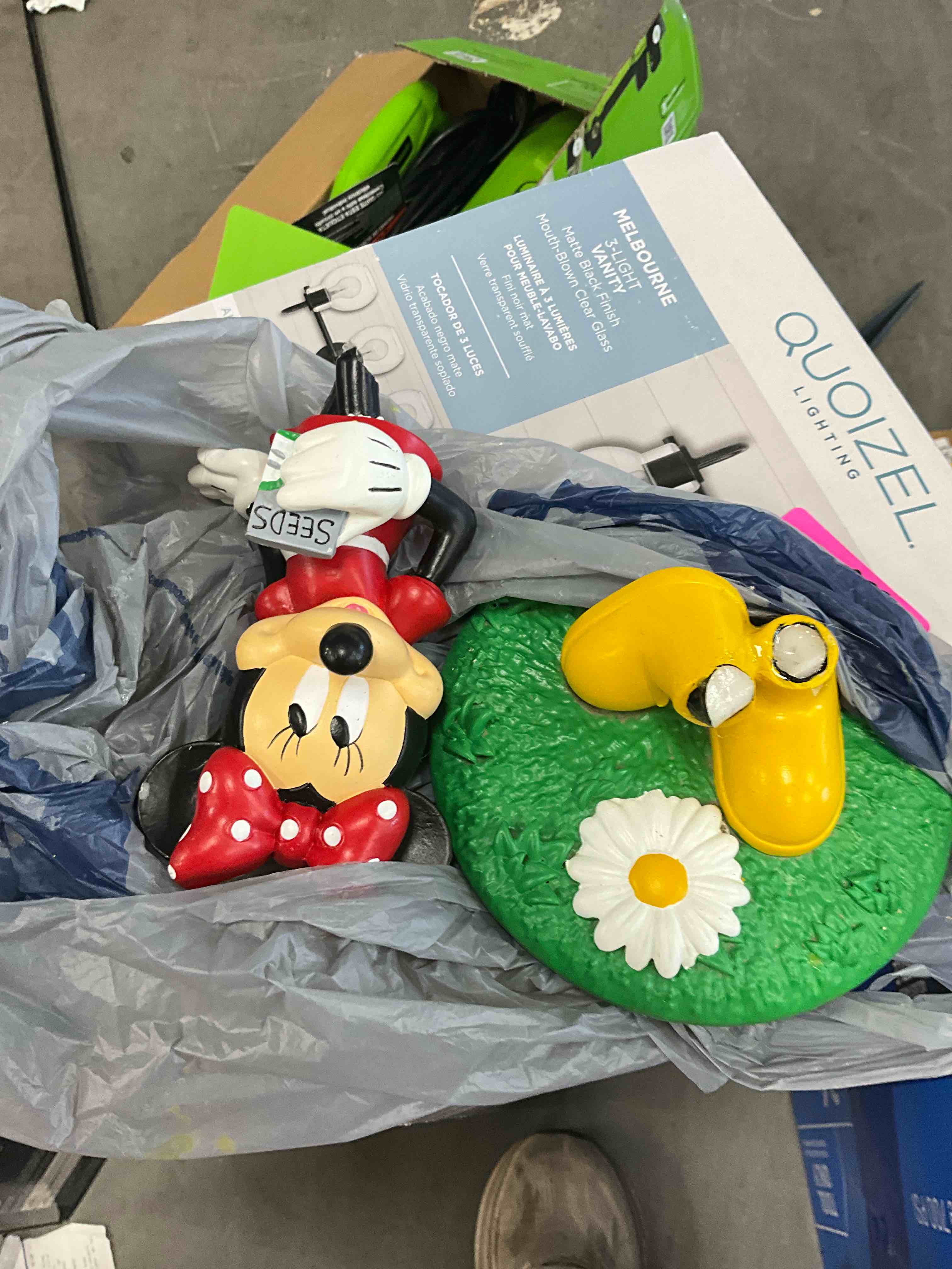 Condition photo showing As Is for disney 8-in h x 4-in w multiple colors/finishes minnie garden statue