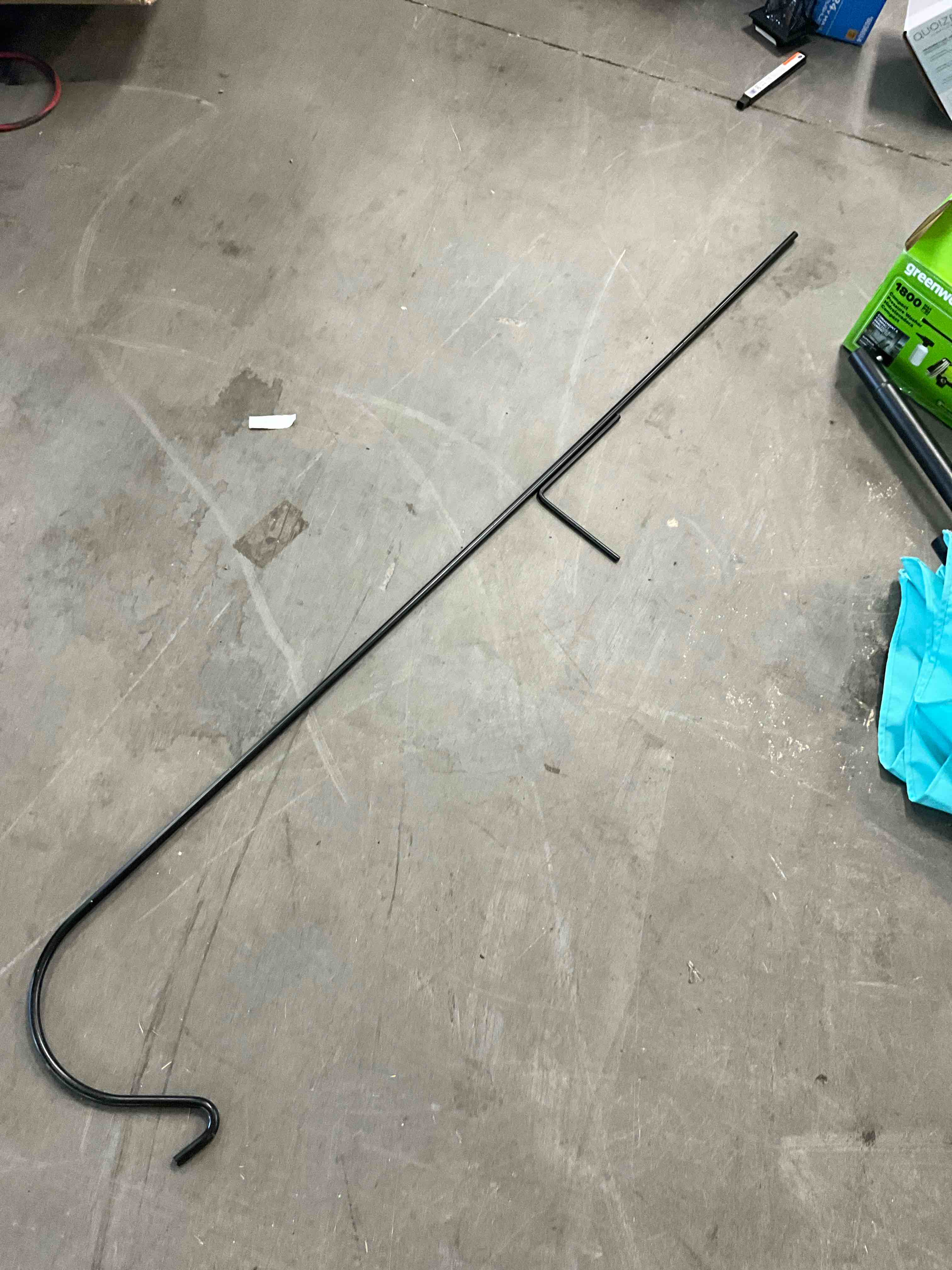Condition photo showing As Is for style selections 64-in steel-painted metal traditional shepherd's hook