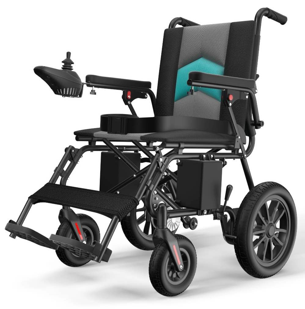 coolhut electric wheelchair, 20+ miles long-range (350lbs) lightweight portable electric wheelchair for adults, smart motorized mobility scooter with