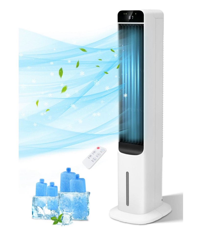 40  evaporative air cooler portable tower cooling fan pro choice oscillating swamp cooler  white