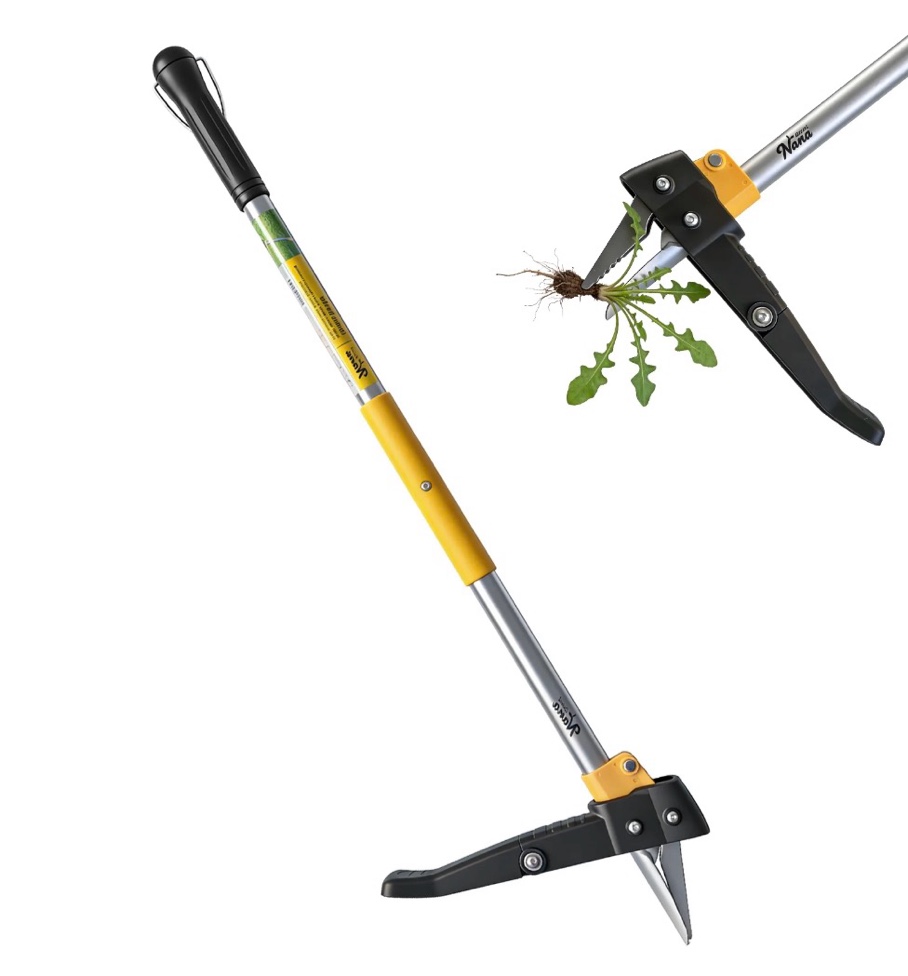 Stand Up Weed Puller Tool 3-Claw, Gardening Weeder, Hand Weeding Tool with 39" Long Ergonomic Handle Weeding Tool