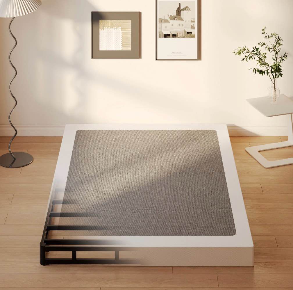 Napcenter 5 inch Full Size Box Spring, Mattress Foundation, Heavy Duty Metal, Included Fabric Cover, Noise Free, Easy Assembly