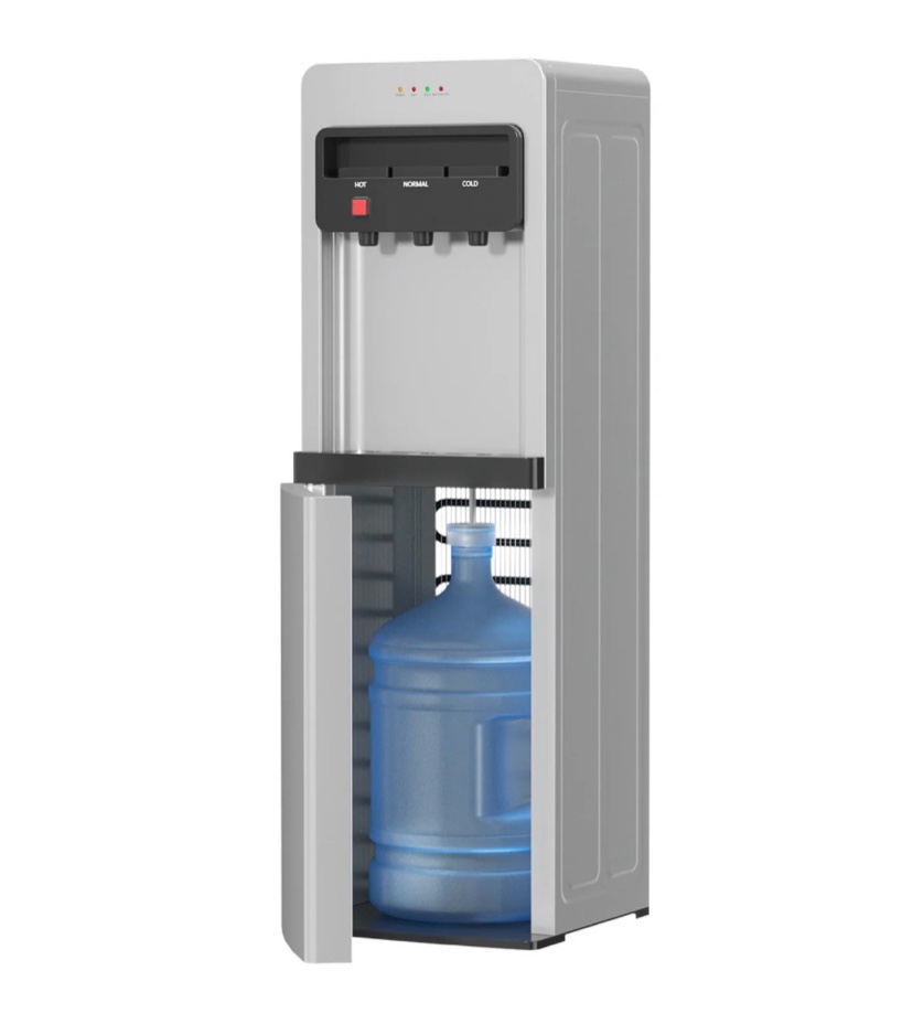 Behome Bottom Load Water Cooler Dispenser with Lack Water Alert  3 Temperature Settings-Hot  Cold & Room-Temperature Water  Holds Up to 5 Gallon Bottles  for Homes  Kitchens  Dorms