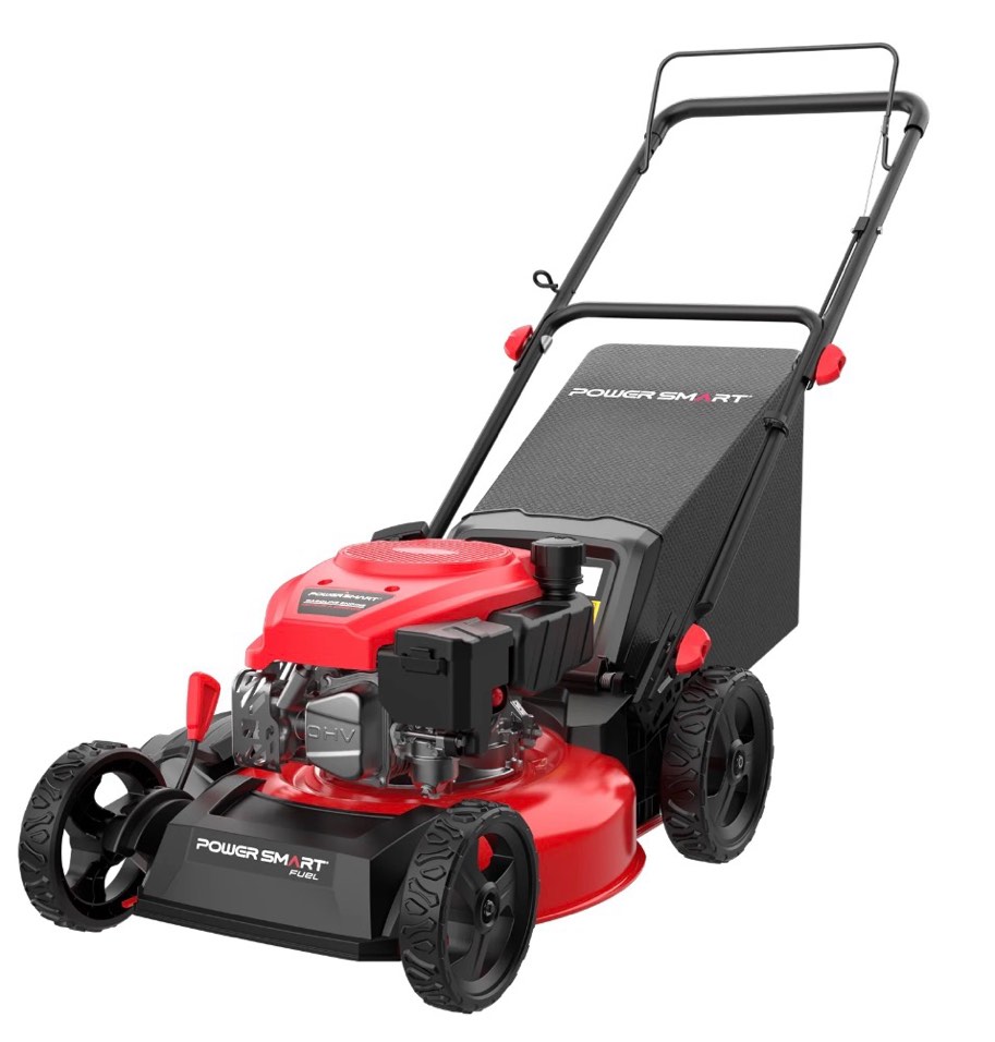 powersmart 18" 144cc gas-powered 3-in-1 walk behind lawn mower – easy start, foldable, ideal for yards up to 1/4 acre