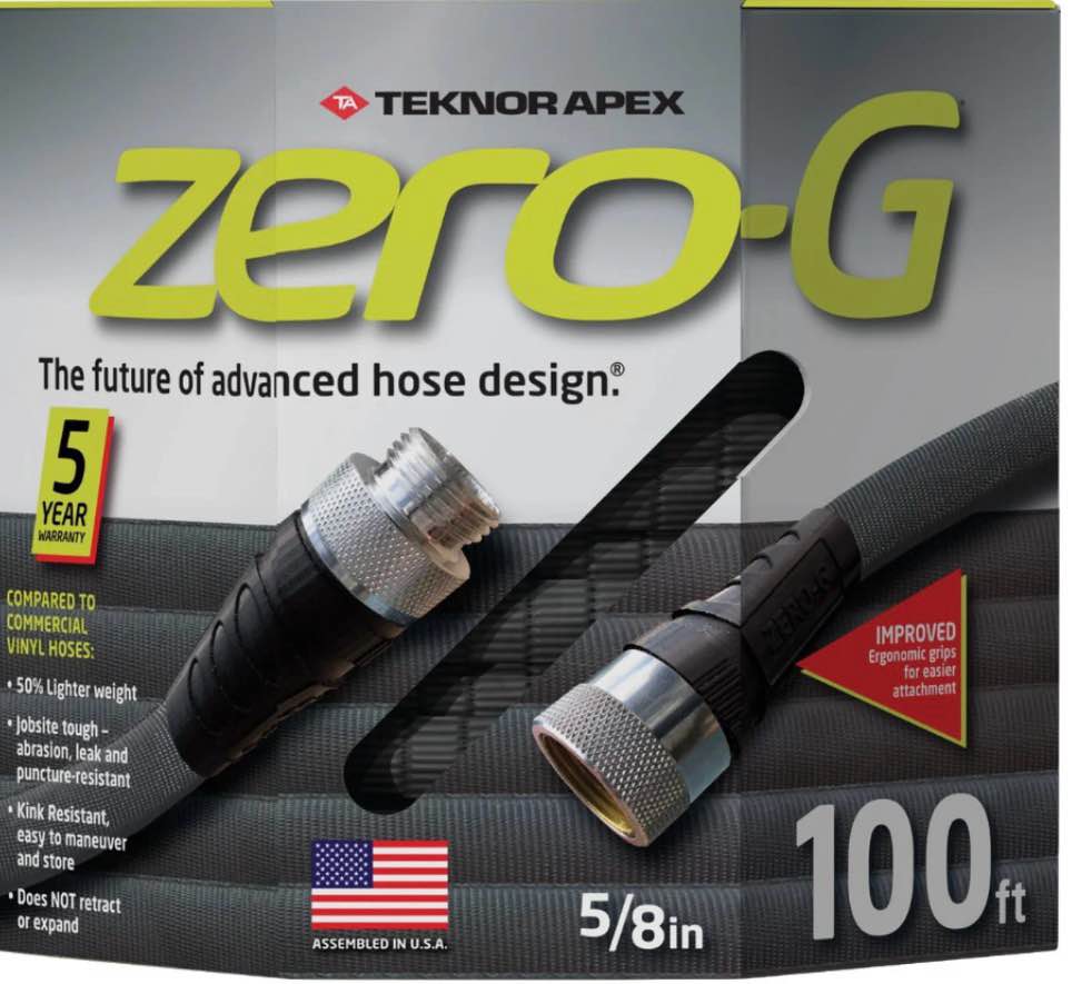 zero-g 4001-100 garden hose, 5/8" x 100', gray