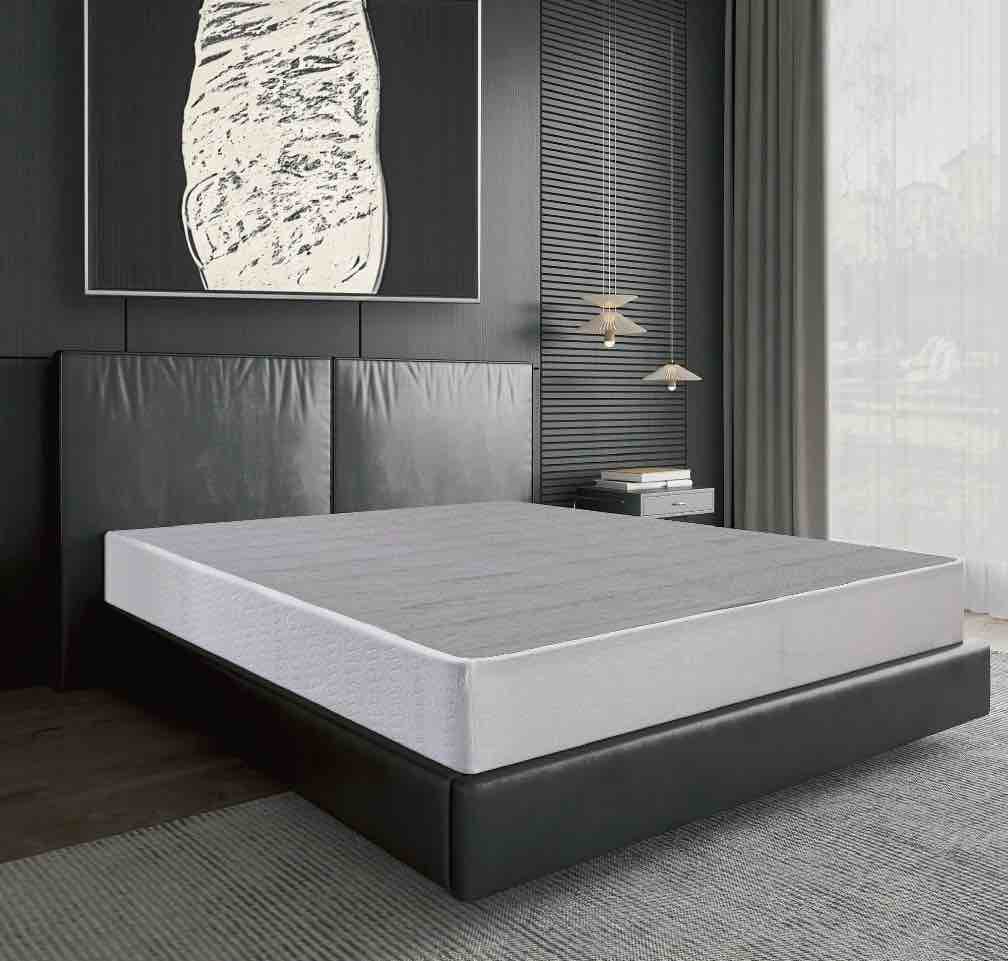 egohome 9 inch full size metal box spring, easy assembly mattress foundation, 75"*54"*9" full