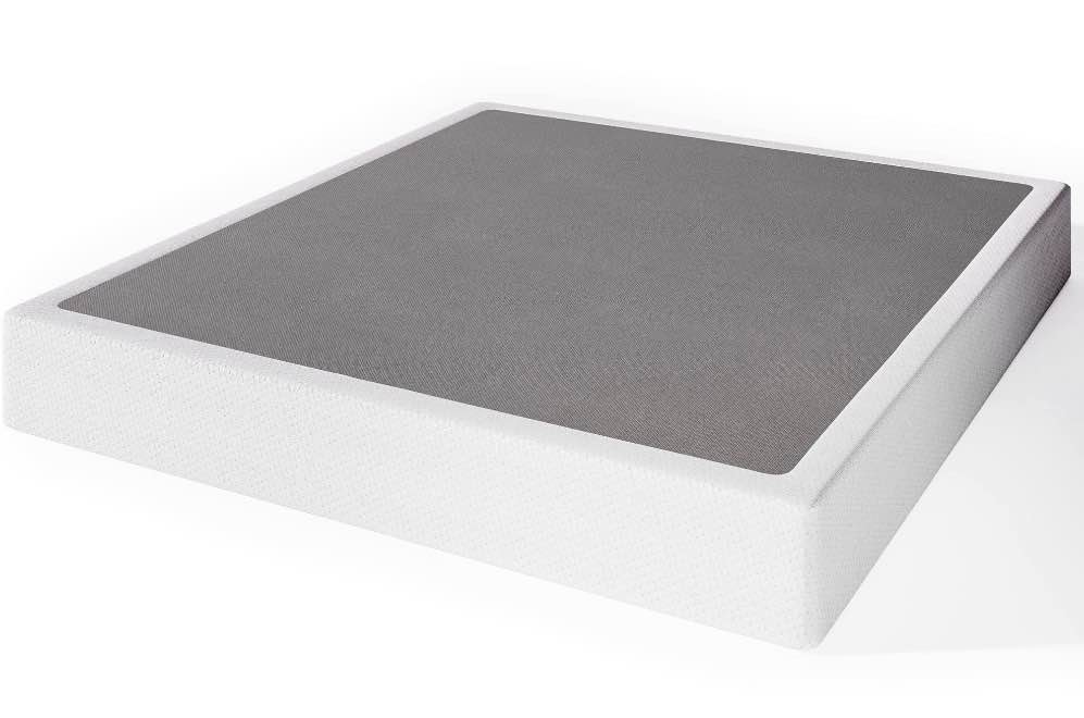 uliesc queen box spring, 7 inch queen size box spring only, metal box spring queen with fabric cover, sturdy mattress foundation, noise free, non-slip