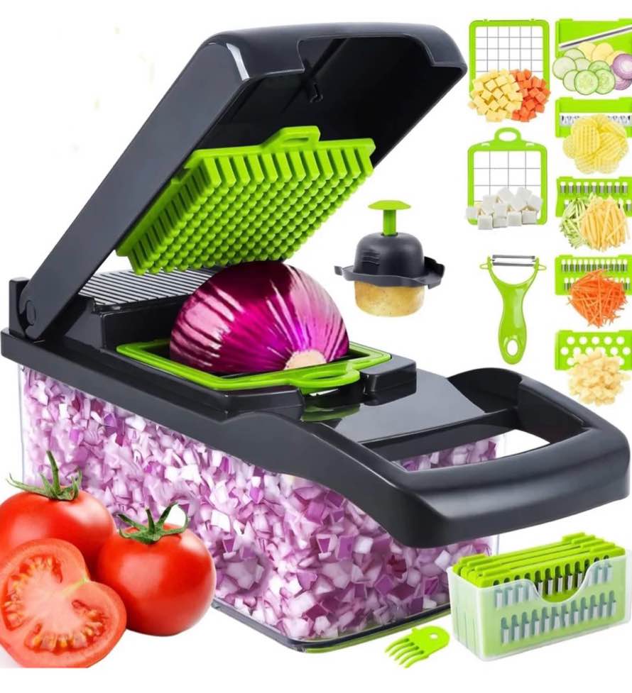 16 in 1 Multifunctional Vegetable Chopper Onion Chopper Handle Food Grate Food Chopper Kitchen Vegetable Slicer Dicer Cut