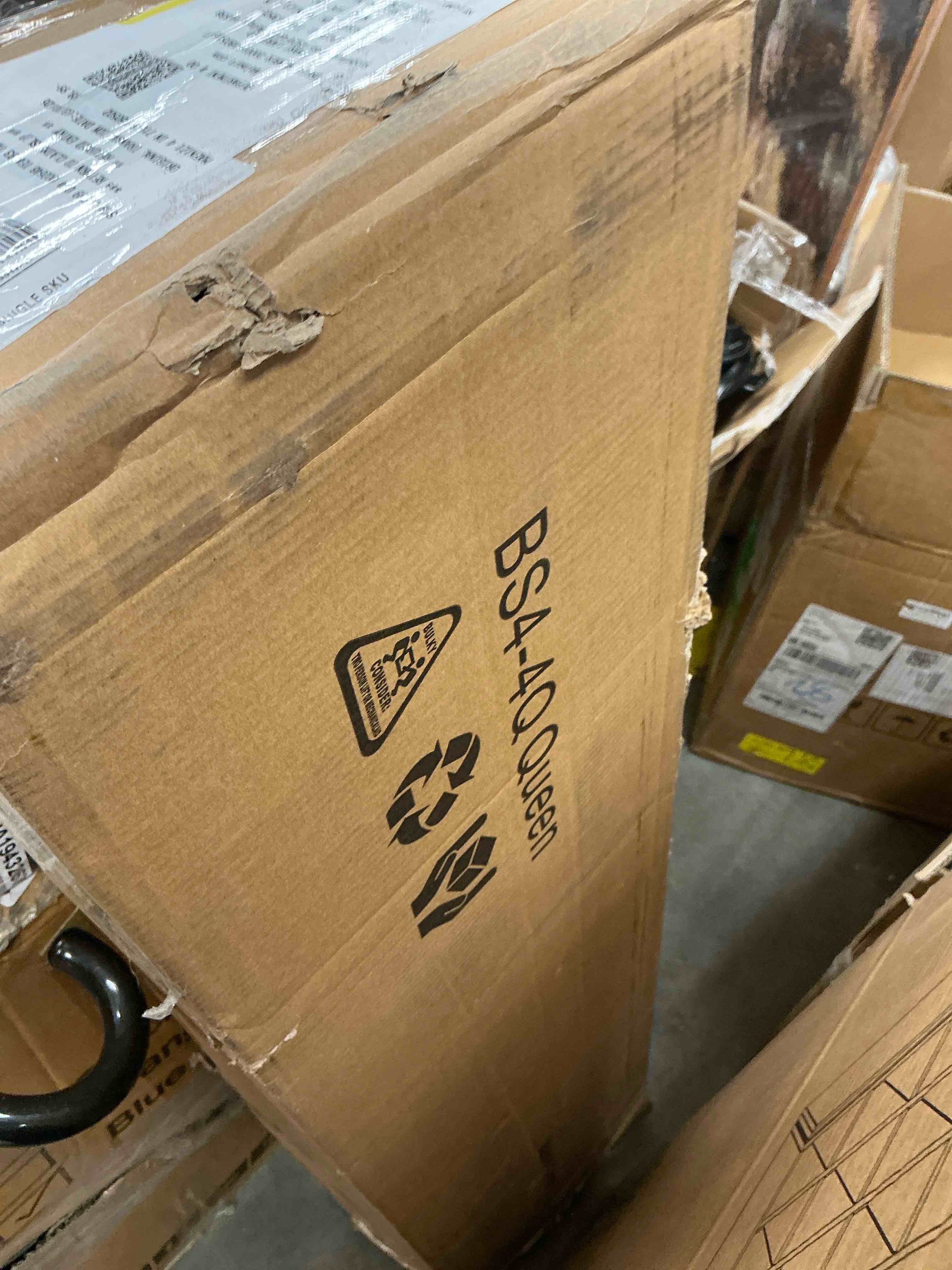 Condition photo showing New/Like New for maenizi 4 inch box spring for queen bed, 3000 lbs heavy duty metal mattress foundation bed bas with fabric cover, easy assembly