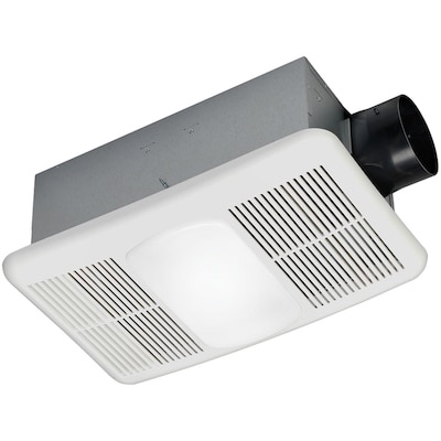 utilitech 1.5-sone 80-cfm white bathroom fan with heater and light