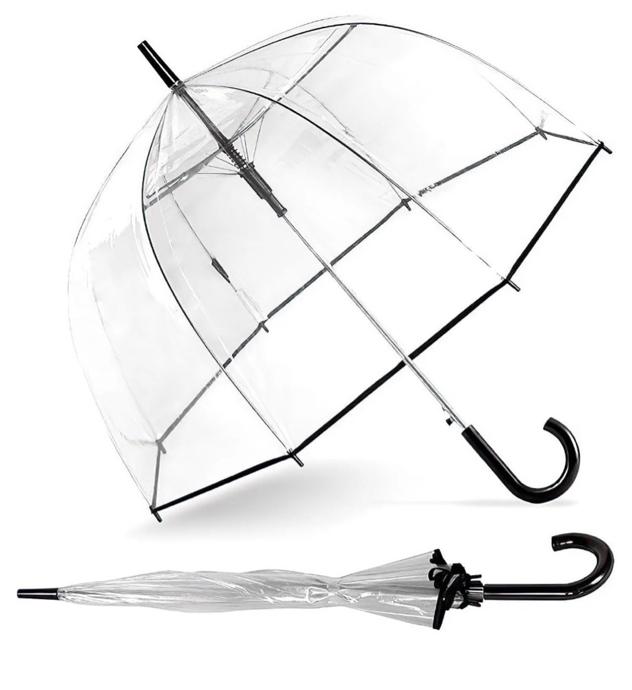 gped bubble umbrella with dome canopy, windproof lightweight travel umbrella, perfect for men & women, auto open fashion umbrellas for wedding, outdoor, commute, clear