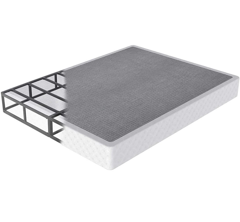 qftime 9" metal queen box spring, mattress foundation, heavy-duty, easy assembly