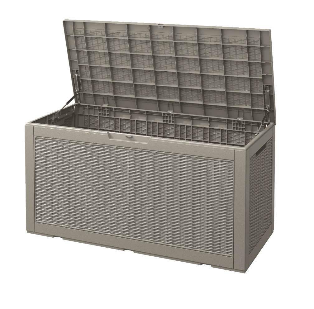 bifanuo 100 gallon deck box lockable resin outdoor storage box waterproof outdoor container for patio furniture cushions pillow