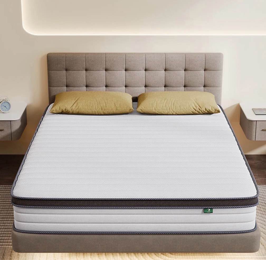 full size mattress in a box, z-hom 10" hybrid mattress medium firm cool comfort pocket spring,certipur-us