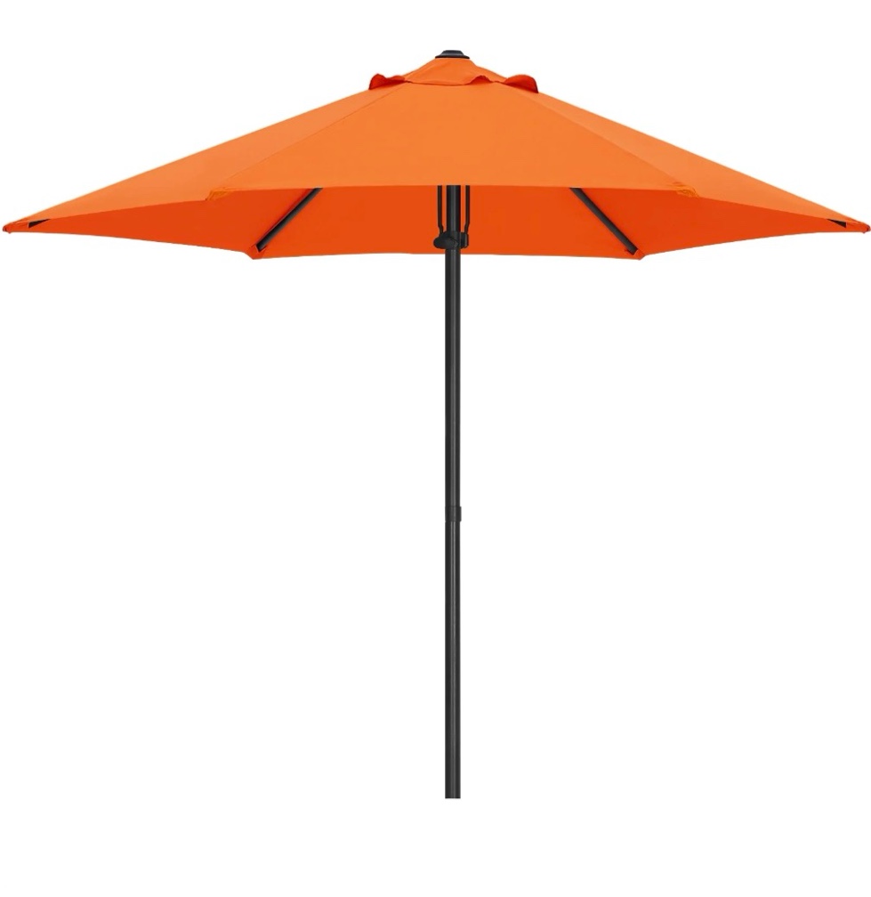 abccanopy 9ft outdoor market hand push patio umbrella 12+colors  orange