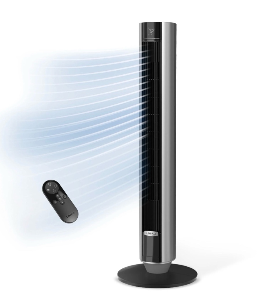 Lasko 40” WhisperForce DC Technology Tower Fan 29 Ft/s Airflow Remote Black TDC401 New