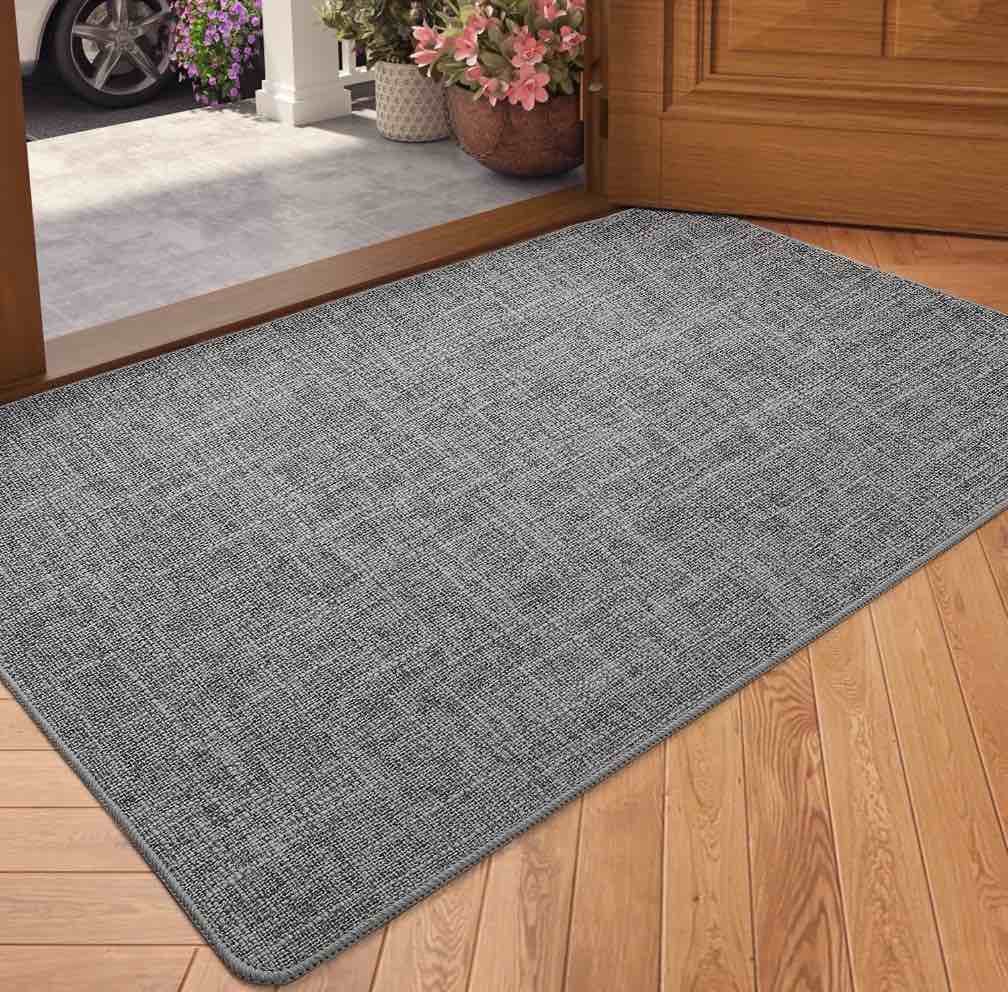 pabube doormat for inside 36 x56 door rug for entryway indoor dirt trapper non slip entryway rug washable welcome mat inside absorbent entry mat low profile entry rug indoor doormat dark gray