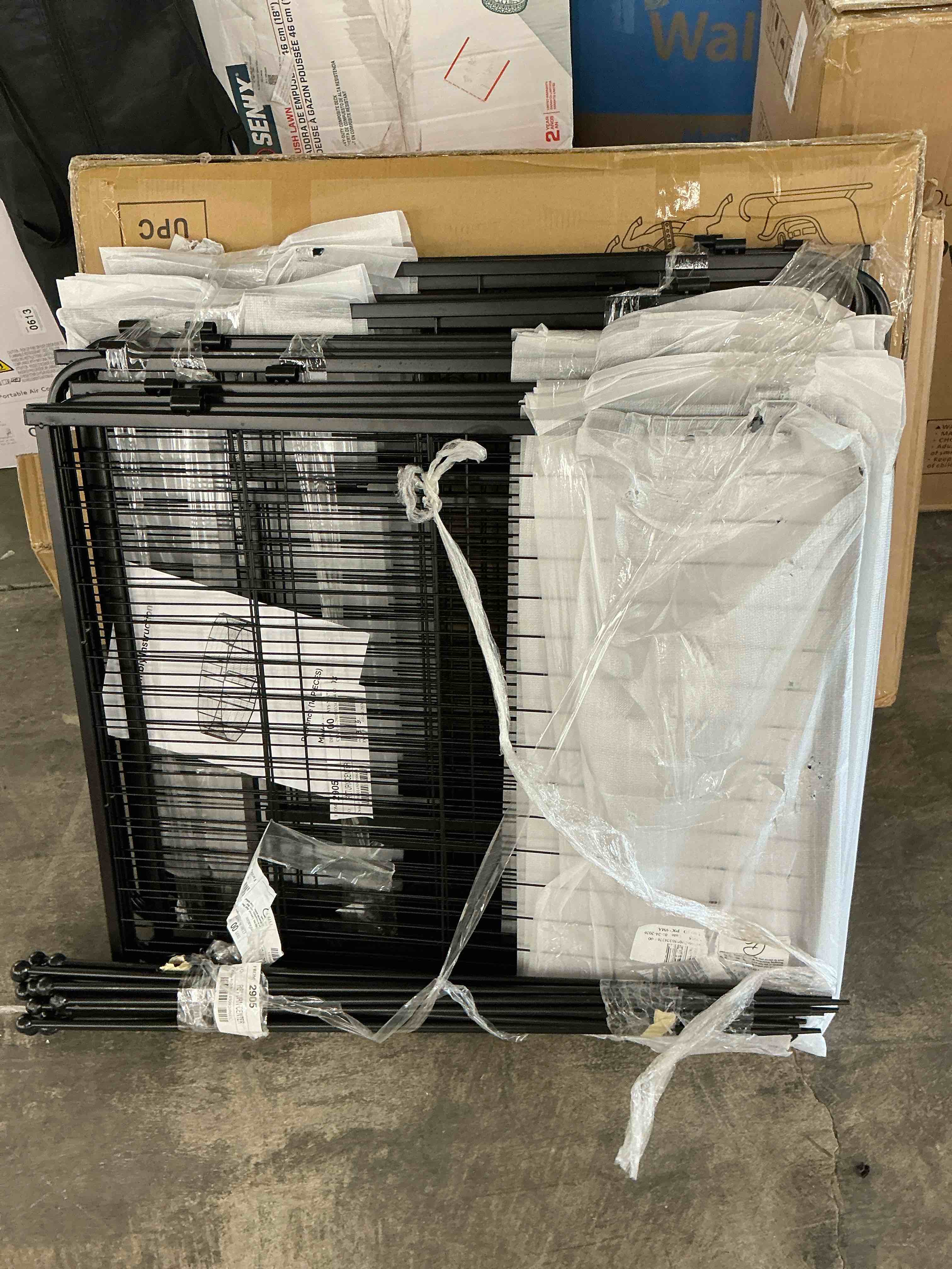 Condition photo showing Good Condition for dog playpen outdoor, 16 panels 40" high metal dog fence with gate, pet fence for large/small dogs, portable dog fence for rv camping, yard