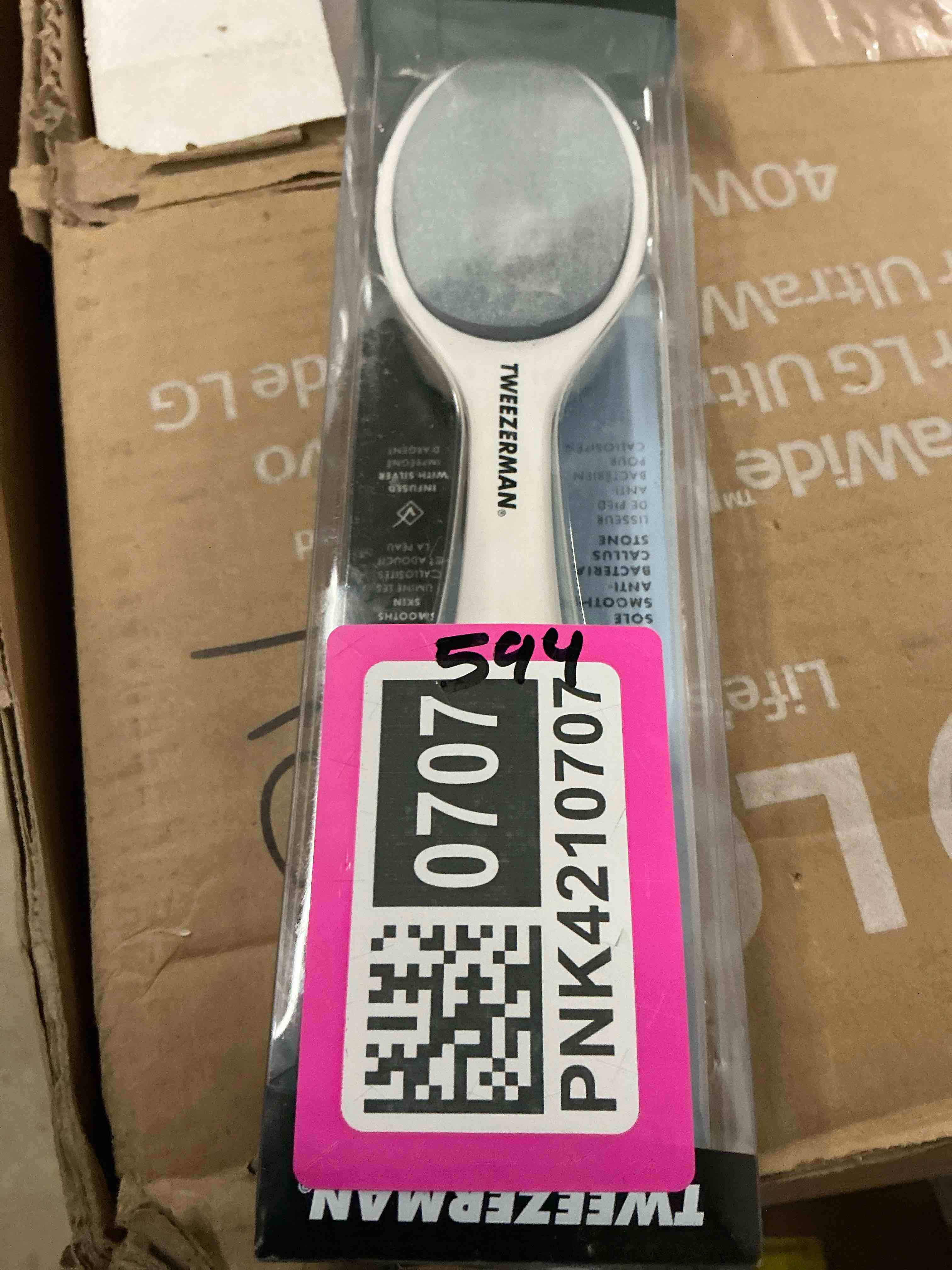 Condition photo showing New/Like New for tweezerman sole smoother callus stone, with ergonomic handle