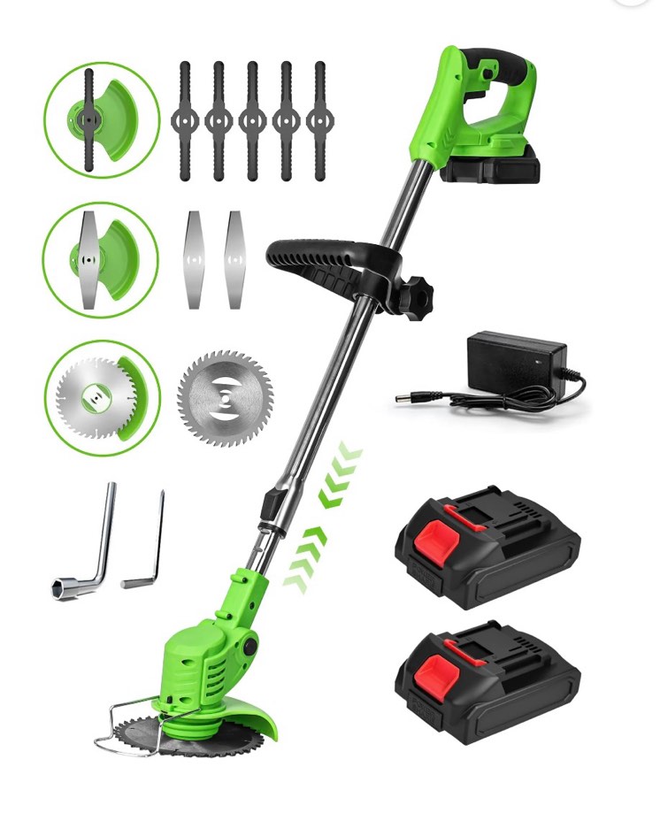 yahhu 21v cordless 3-in-1 string trimmer, trimmer, edger & mower with multi-blade system for effortless lawn & garden care