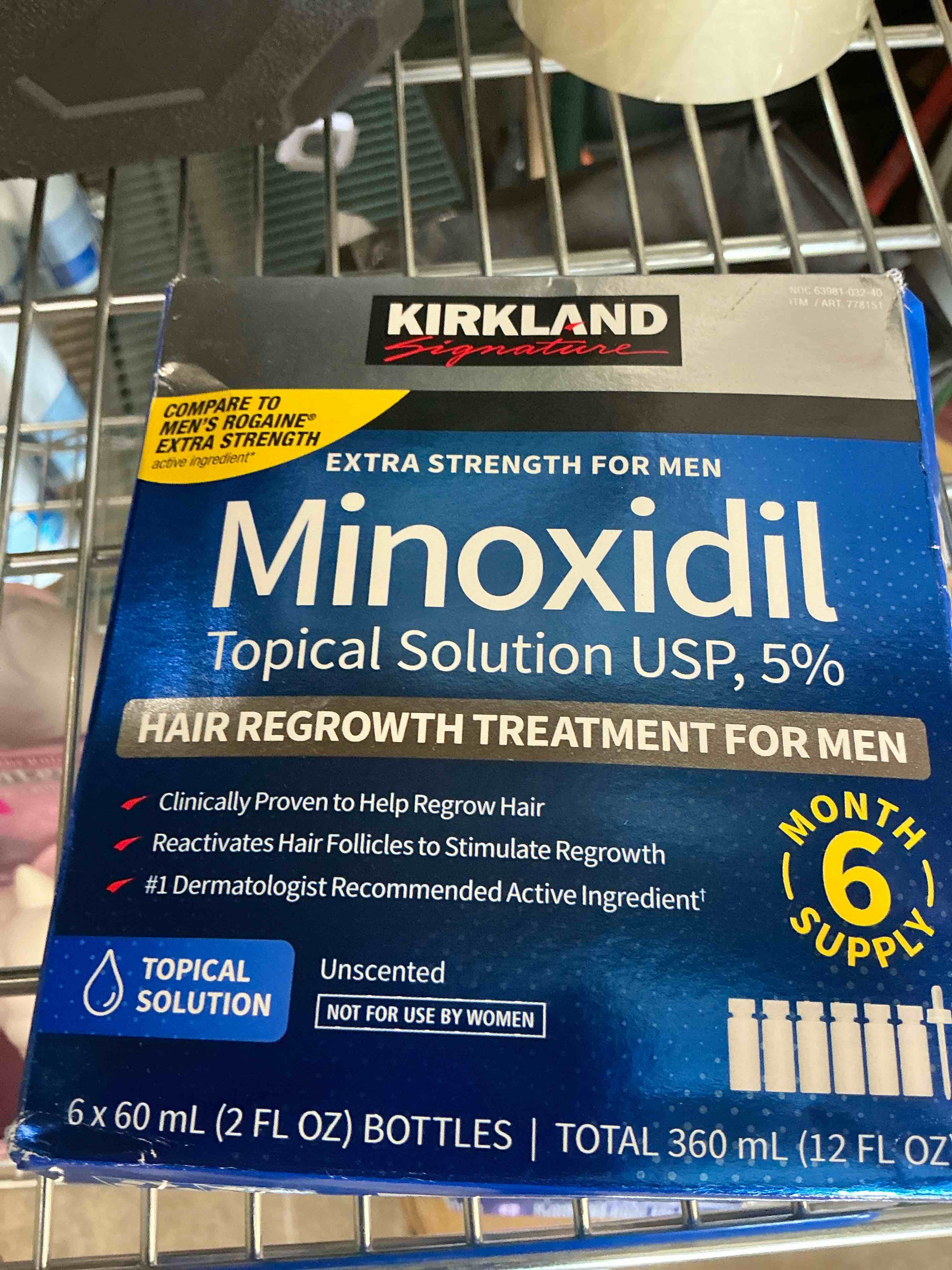 Condition photo showing New/Like New for kirkland signature - 5% minoxidil for men hair regrowth treatment topical solution - 6 month supply ( exp -2020-jul )