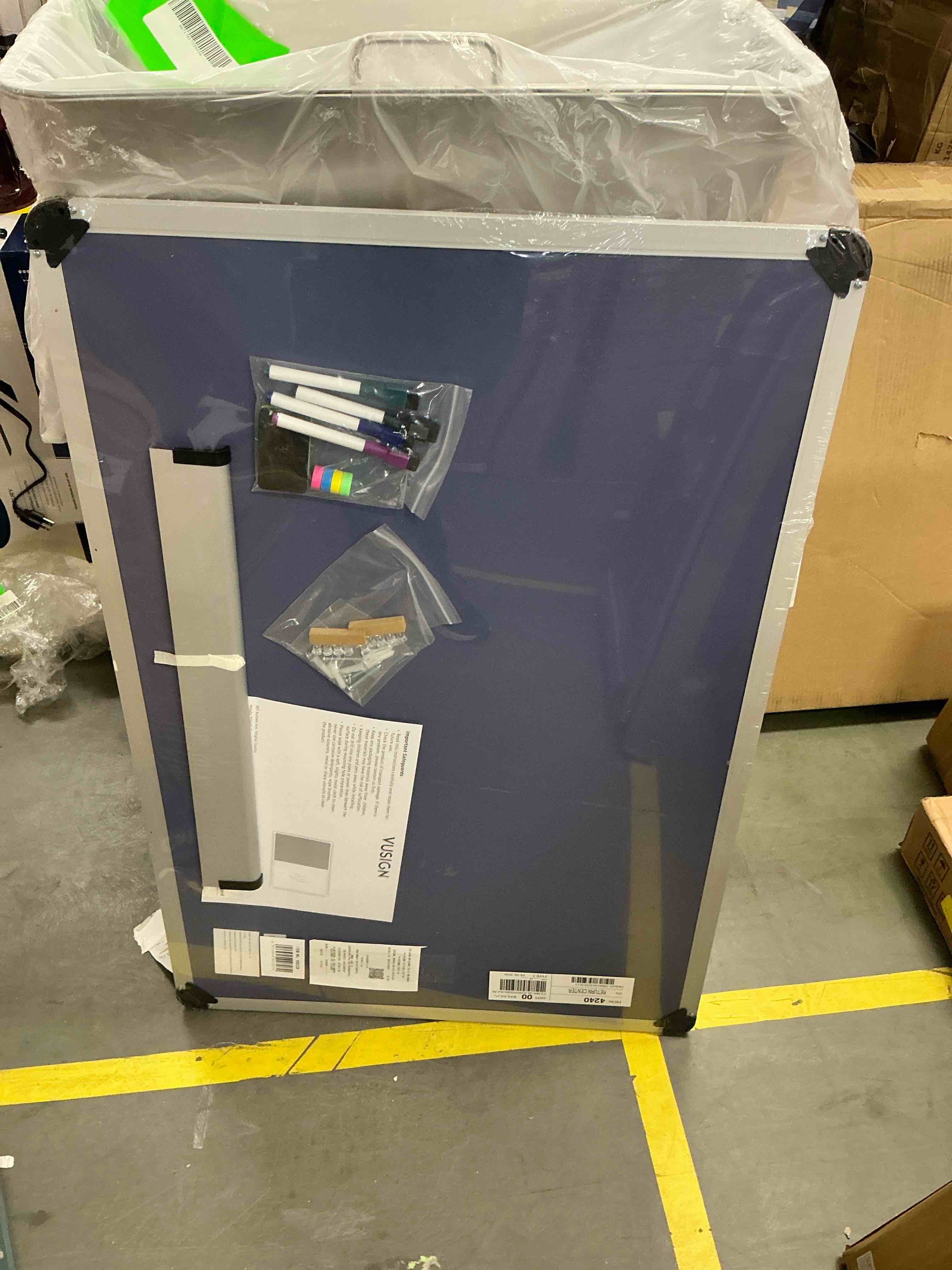 Condition photo showing Good Condition for vusign 2 in 1 combo whiteboard for wall magnetic dry erase board cork combination board 24 x 36 school supplies