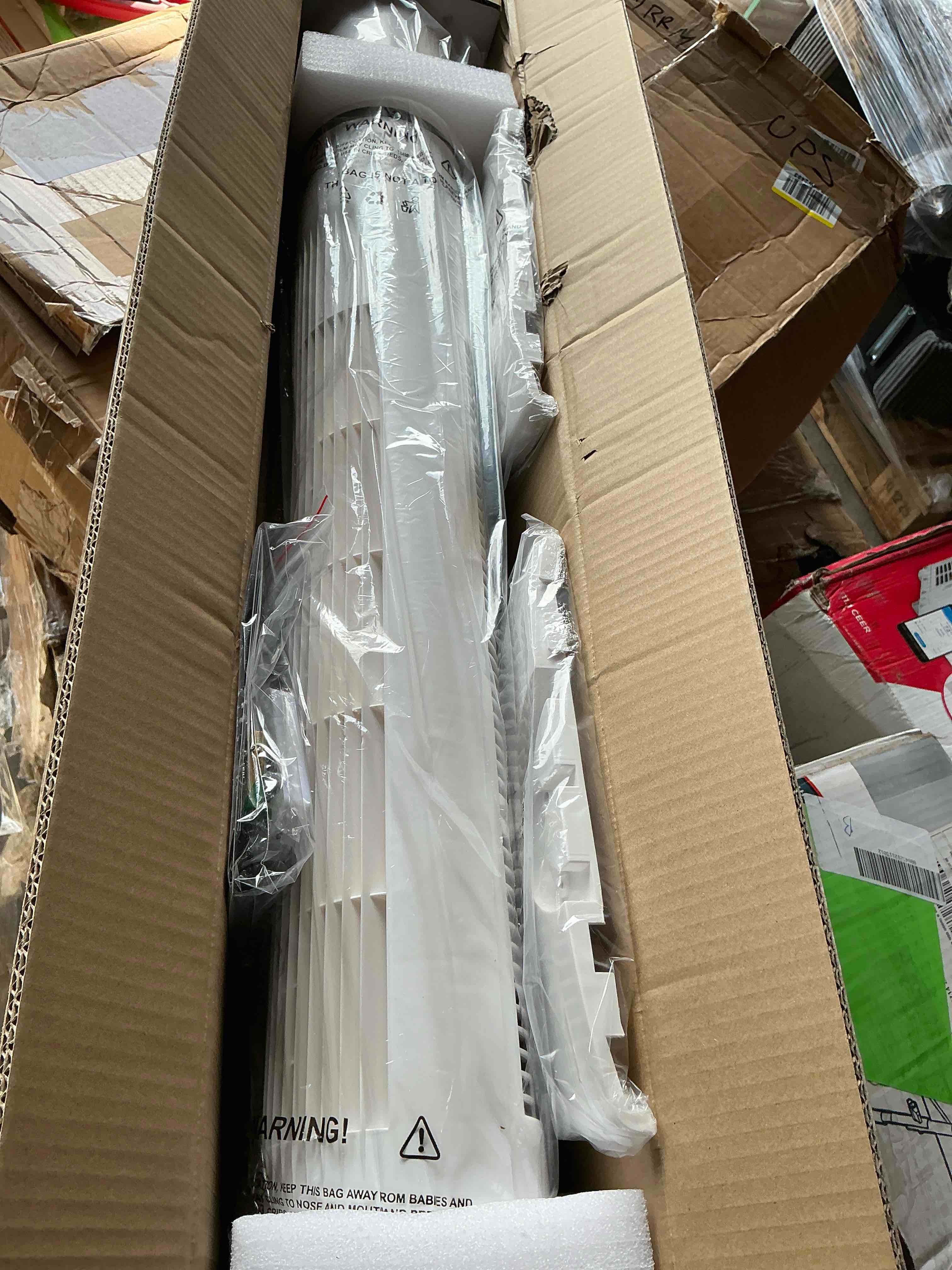 Condition photo showing New/Like New for gusto smart tower fan  oscillating standing floor fan with remote  led display  and wifi function  40  white