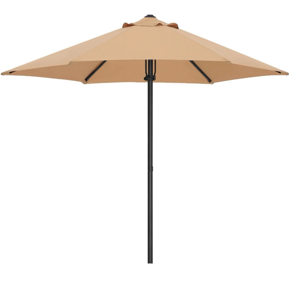 abccanopy 7.5ft outdoor market hand push patio umbrella 12+colors  khaki