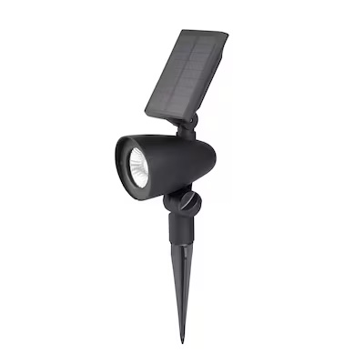 harbor breeze 60 -lumens 1 -watt black warm white solar led spot light