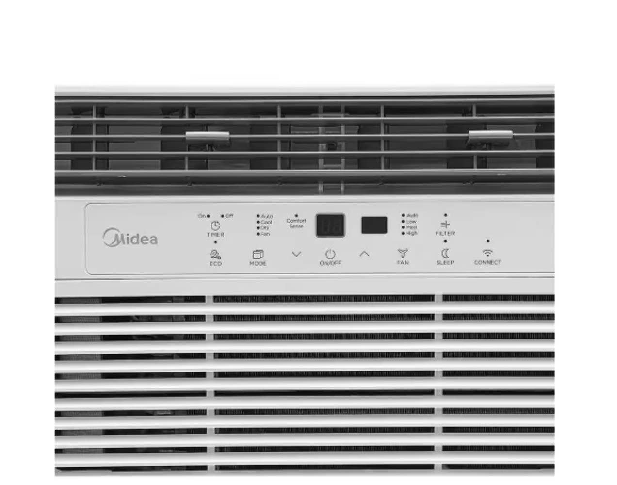 8,000 btu 115v window air conditioner cools 350 sq. ft. with wi-fi and energy star in white