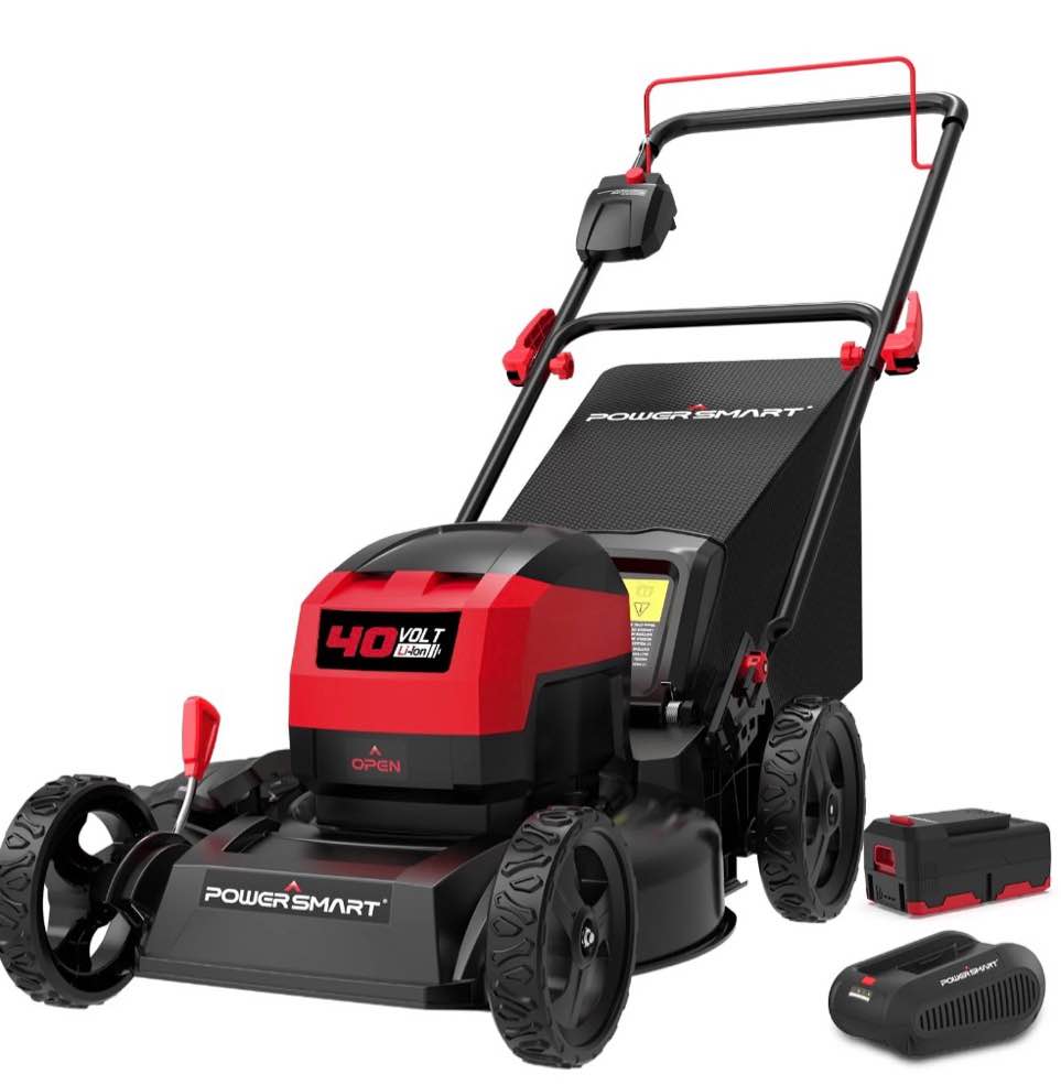 powersmart 40v 4.0ah 17 cordless push lawn mower with 3-in-1 options