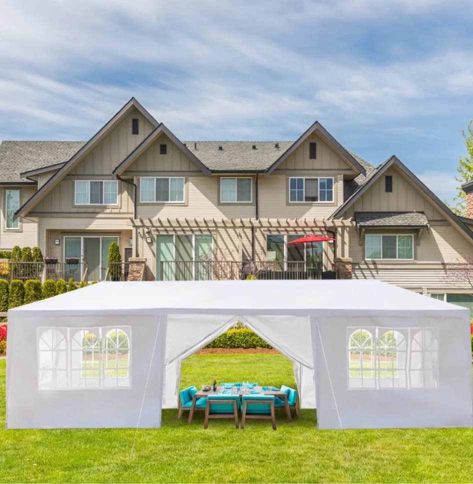 ktaxon 10  x 30  canopy tent with 8 side walls for party wedding camping and bbq