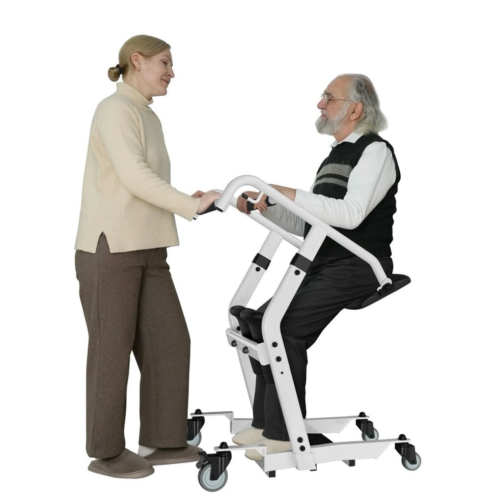 Condition photo showing Good Condition for vocic sit to stand lift with wheels, stand assist patient transfer device for elderly home care