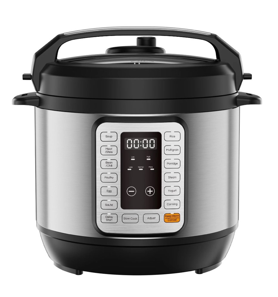 edx instant cooker 8 quart 7-in-1 electric pressure cooker multi-function features & stainless steel pot