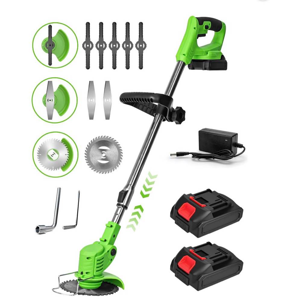 yahhu 21v cordless 3-in-1 string trimmer, trimmer, edger & mower with multi-blade system for effortless lawn & garden care
