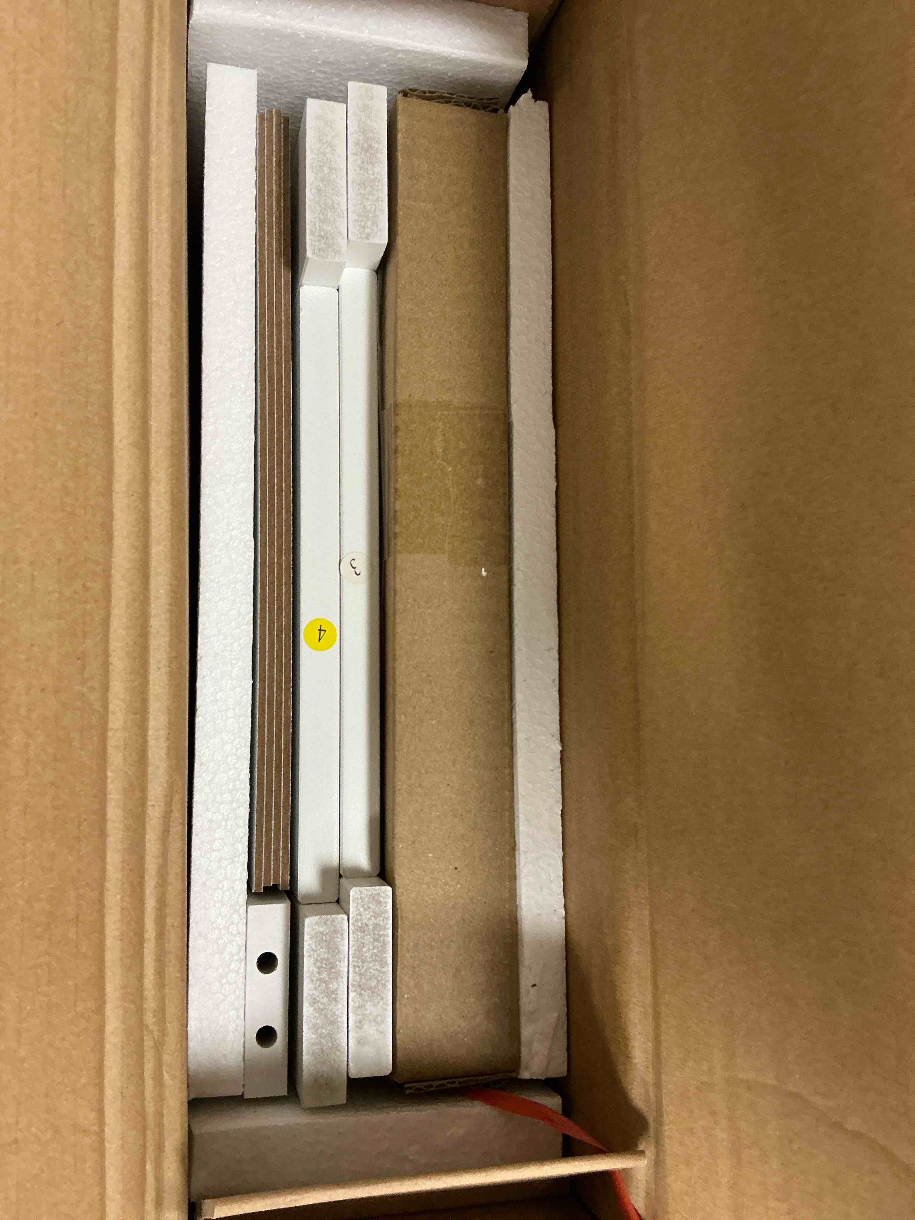 Condition photo showing New/Like New for homfa bathroom storage cabinet free standing narrow cabinet with 4 drawers entryway storage organizer for living room bedroom white