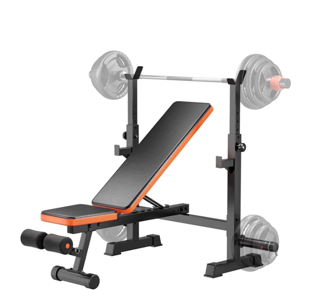 GIKPAL 770lbs 5-in-1 Adjustable Weight Bench  Multi-Purpose Bench Press Olympic Workout Bench with Squat Rack for Home Gym Full Body Strength Training