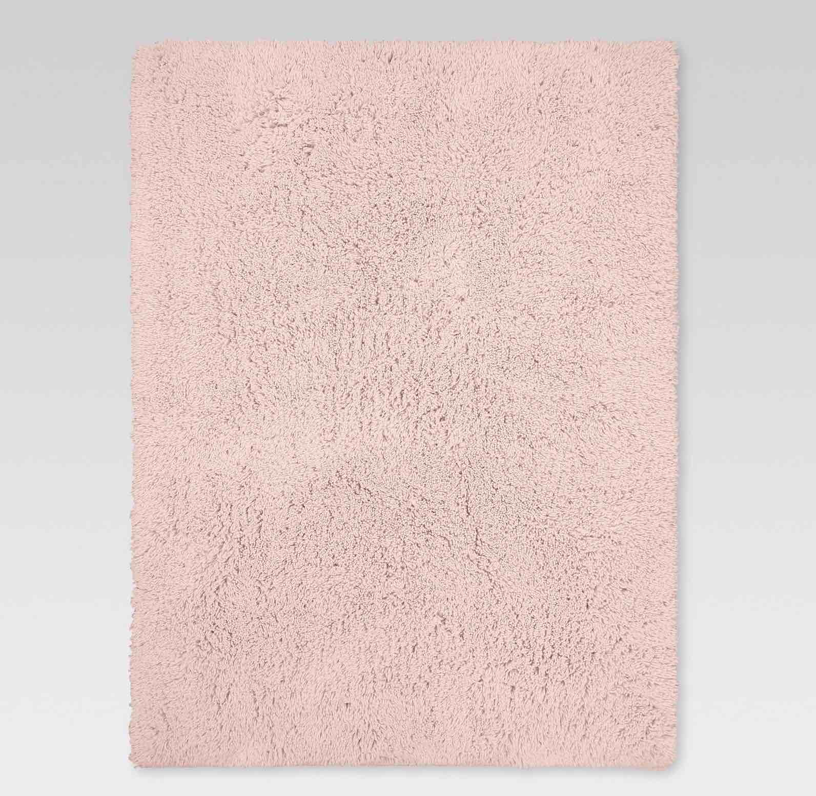 4'x5'6" Washable Plush Shag Accent Rug Pink - Room Essentials™