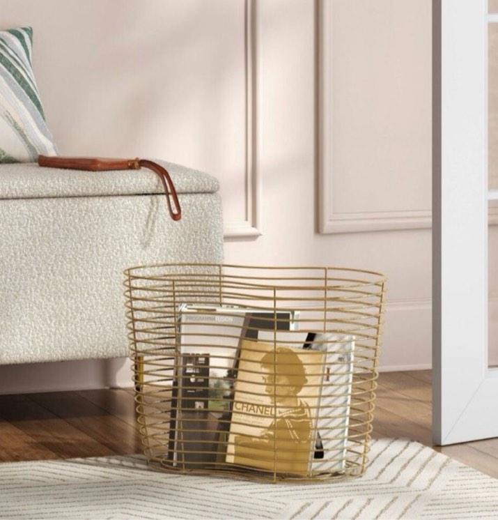 threshold - metal basket gold - threshold gold